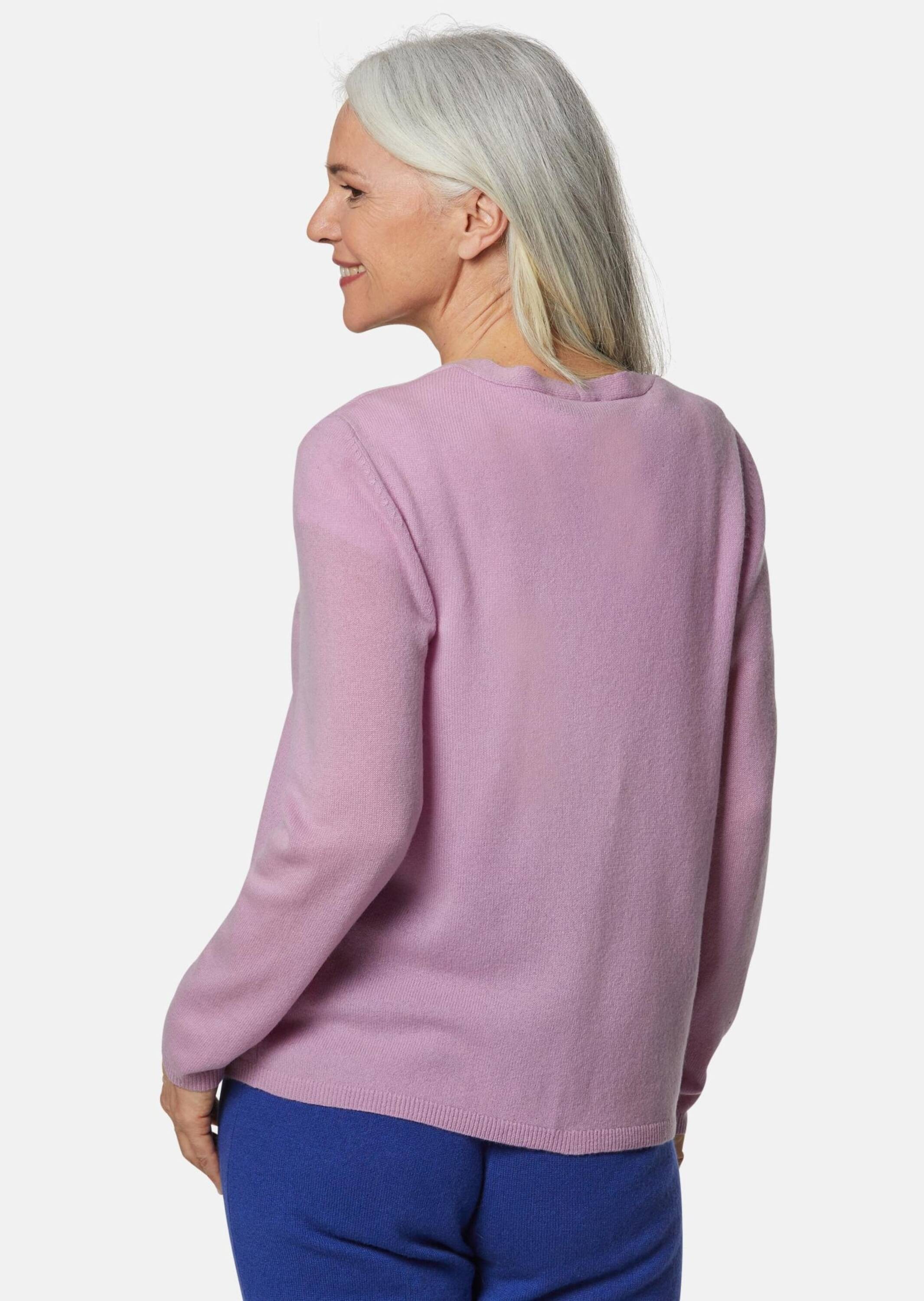 GOLDNER Strickjacke »Kurzgröße Weiche Kaschmirstrickjacke mit V-Ausschnitt«