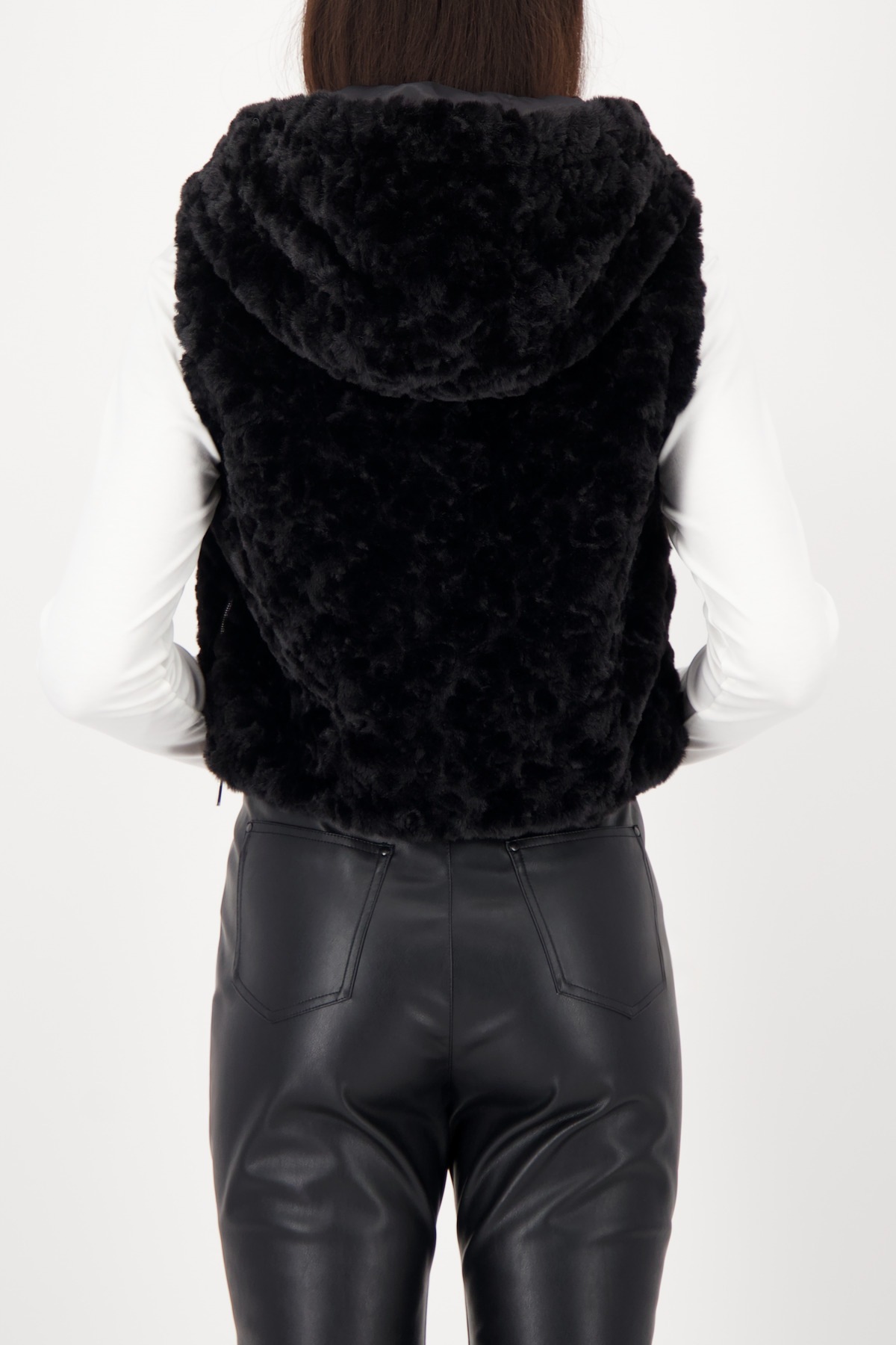 Thumbnail - Monari Fellimitatweste Regular fit mit Kapuze