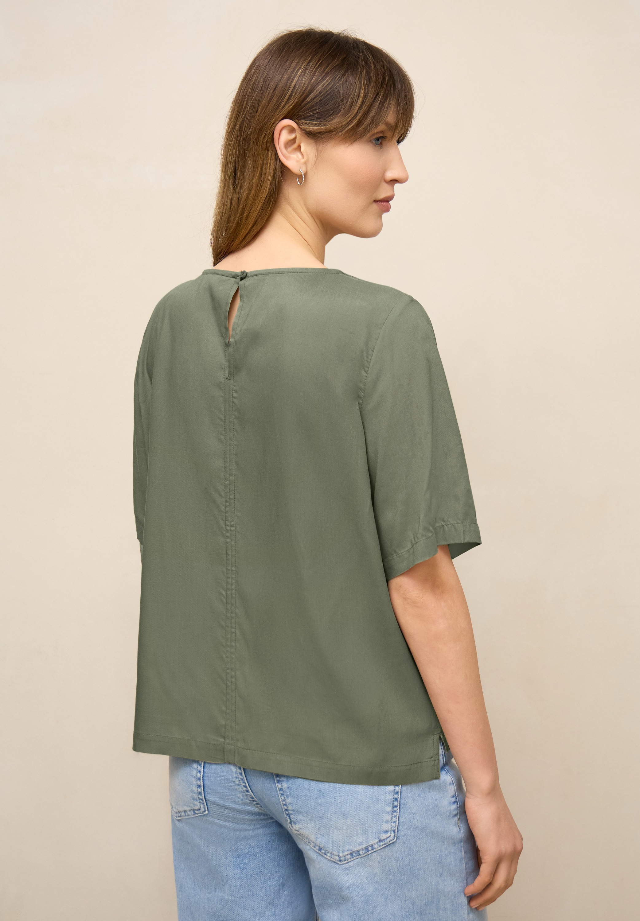 STREET ONE STUDIO Kurzarmbluse aus softer Viskose