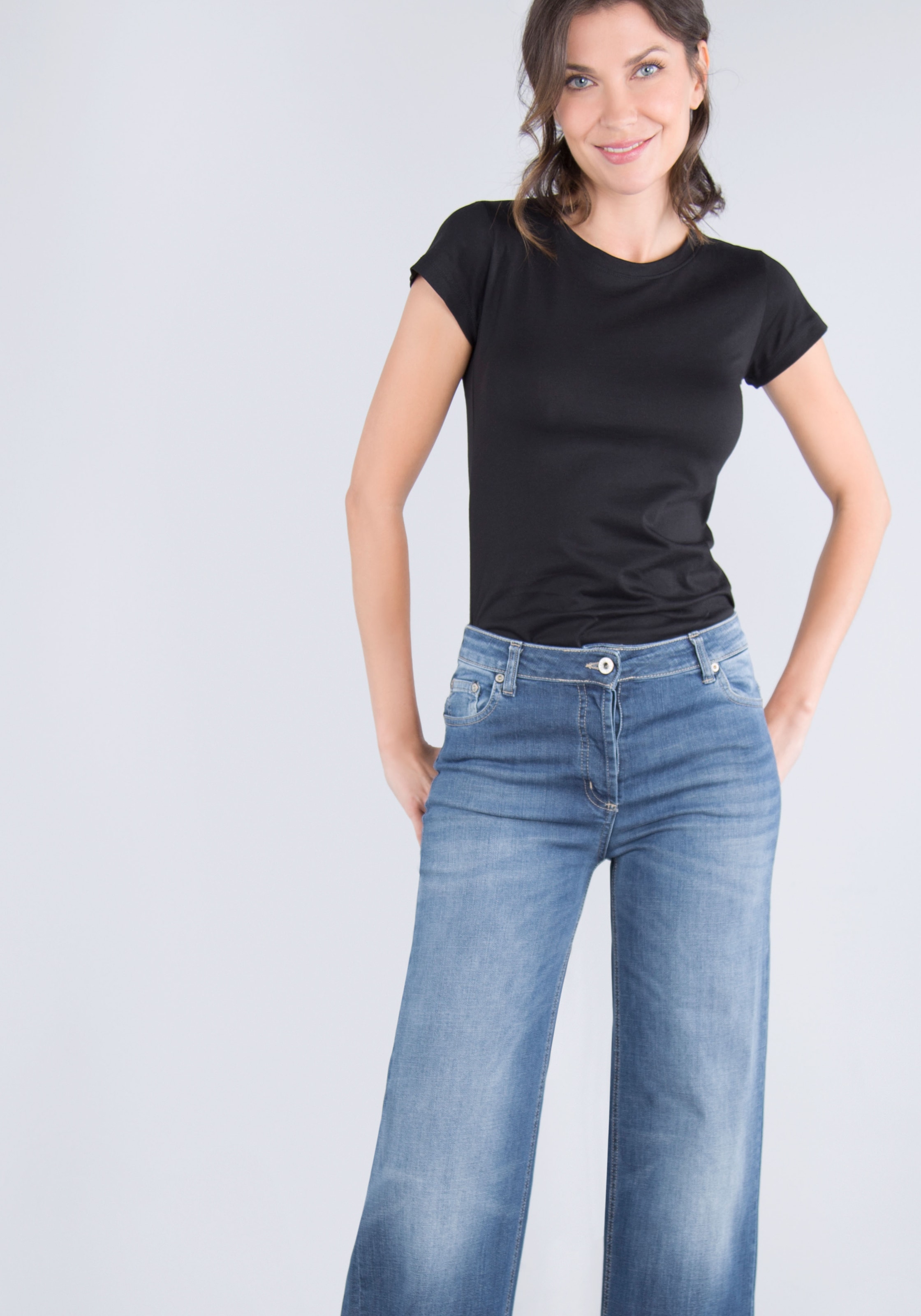 Please Jeans 5-Pocket-Jeans, mit weitem Bein