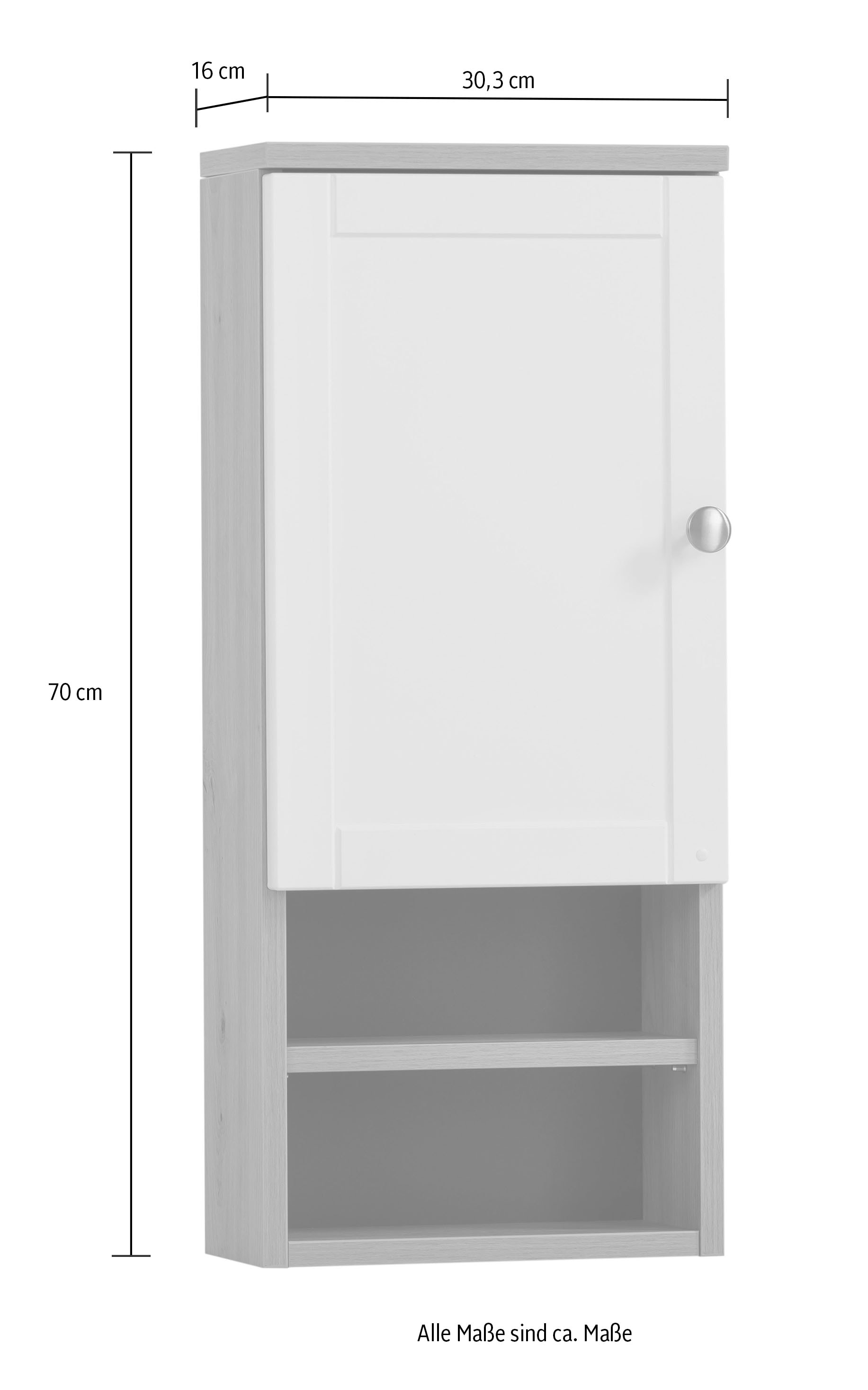Schildmeyer Hängeschrank »Jesper Breite 30,3 cm«, Tür in Landhausoptik, Griff  und Beschläge aus Metall | BAUR