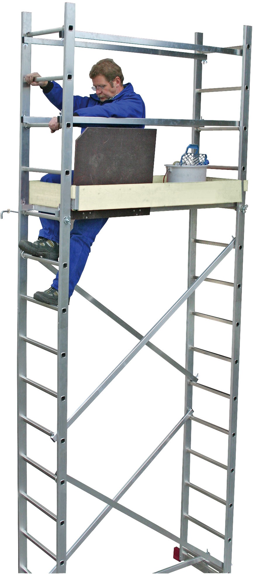KRAUSE Fahrgerüst »CORDA«, Montagegerüst mit rutschsicherer Belagbühne 1,50 x 0,56 m