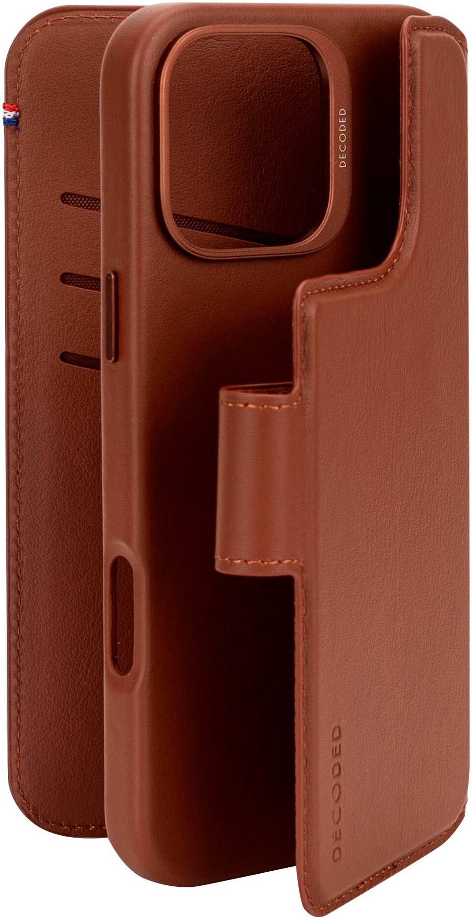 DECODED Smartphone-Hülle »Leather Detachable Wallet iPhone 16 Pro Max«, Smartphones
