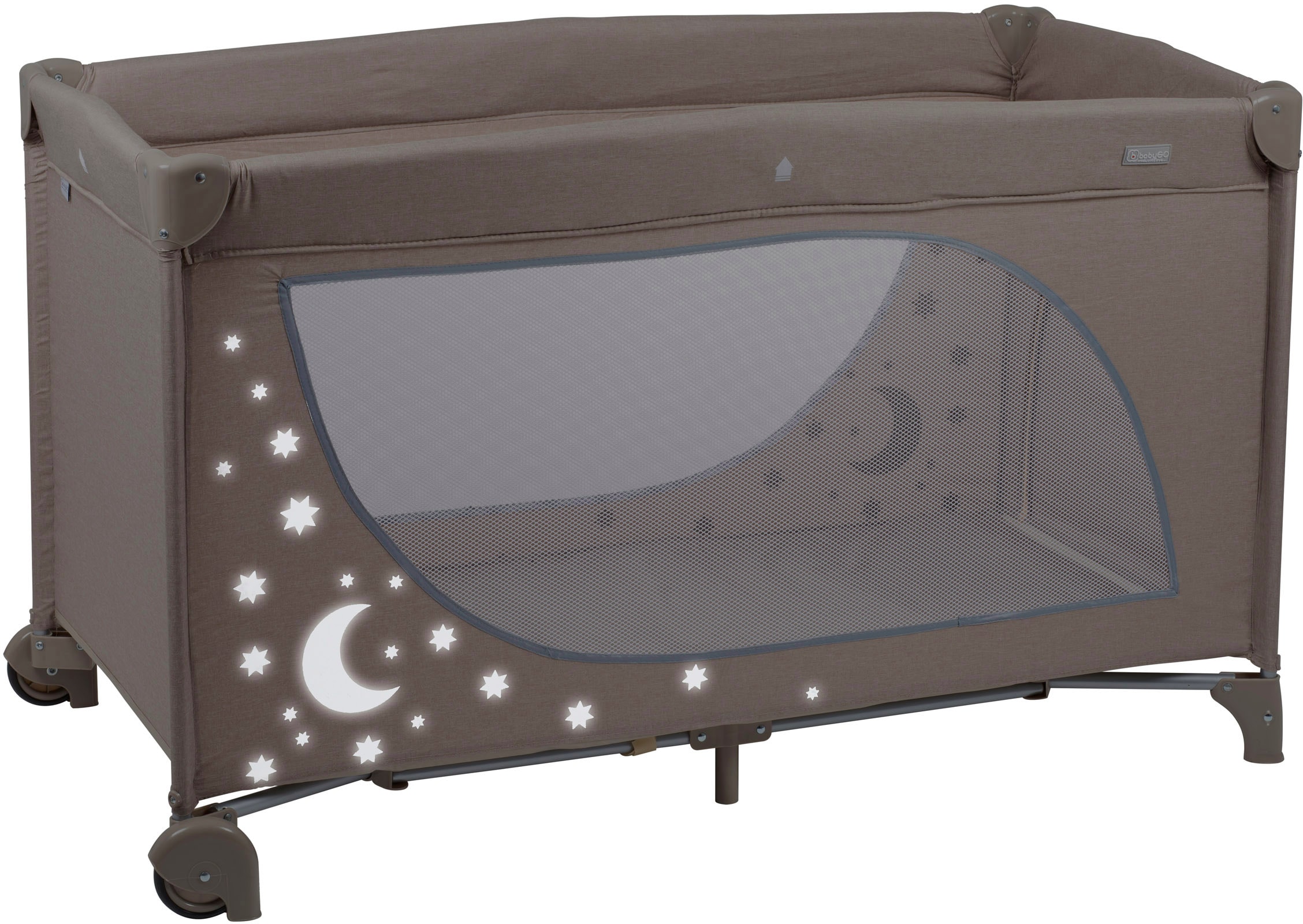 BabyGo Baby-Reisebett »Moonstars beige«