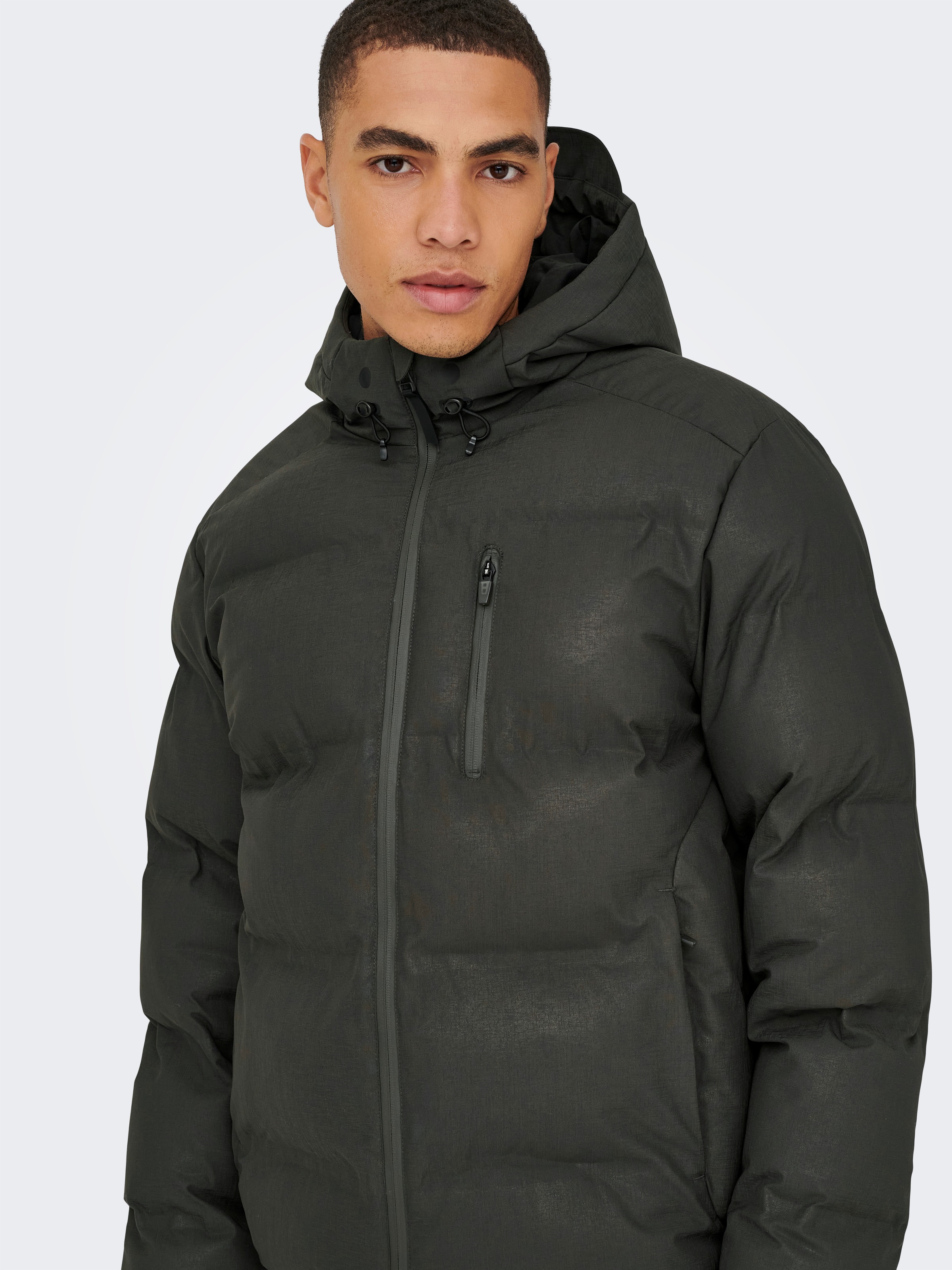 Thumbnail - ONLY & SONS Steppjacke "ONSMATHIS PUFFER OTW" mit Kapuze