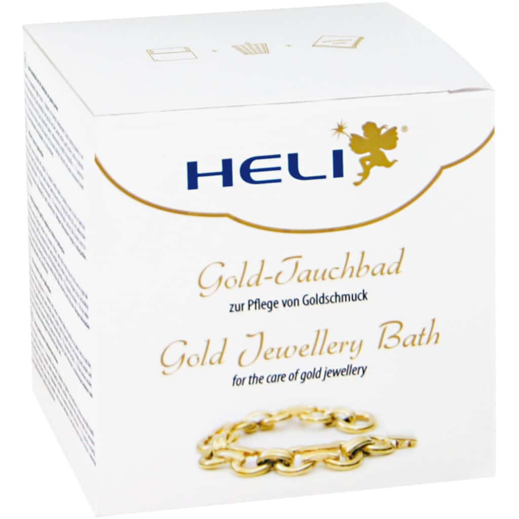 HELI Schmuckreiniger »Gold-Tauchbad, 141278«, enthält ein Tauchsieb sowie zusätzlich ein Mikrofaserpflegetuch