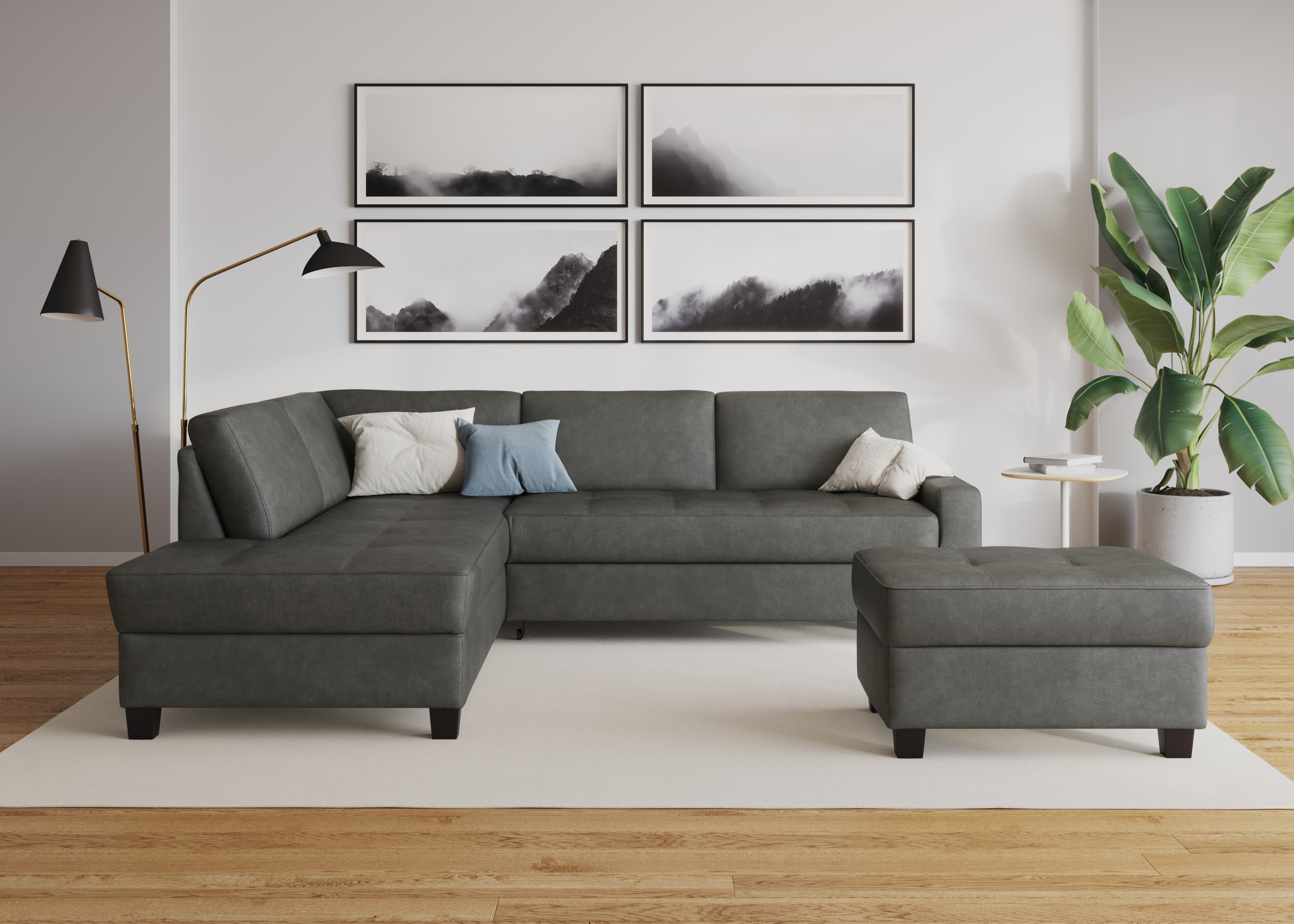 Thumbnail - DOMO collection Ecksofa "Florentina zeitlos und elegant, Sitznähte als Designelement, L-Form", wahlweise mit Bettfunktio...
