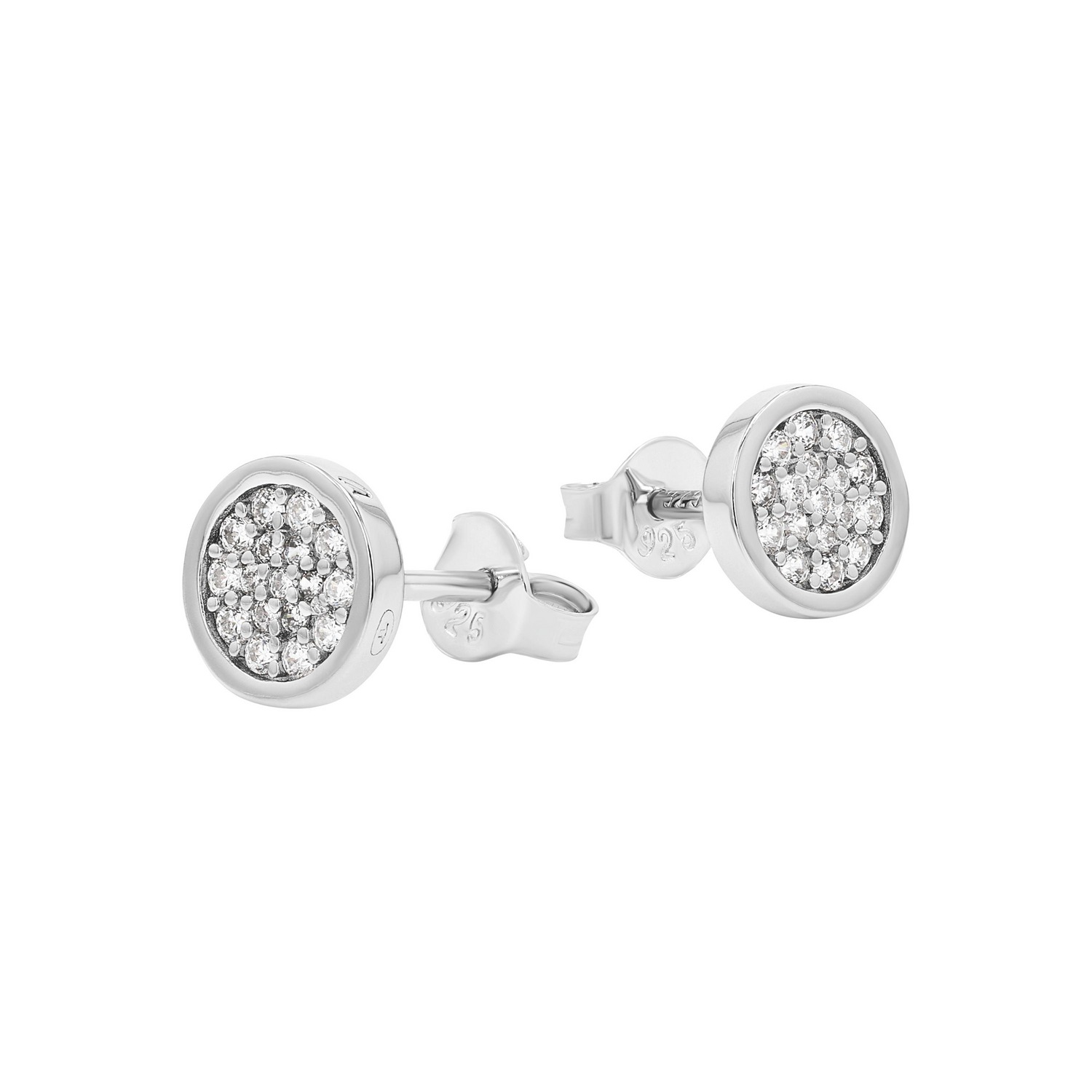 TOM TAILOR Paar Ohrstecker »Schmuck Geschenk Silber 925 Kreis rund« mit Zirkonia (synth.)