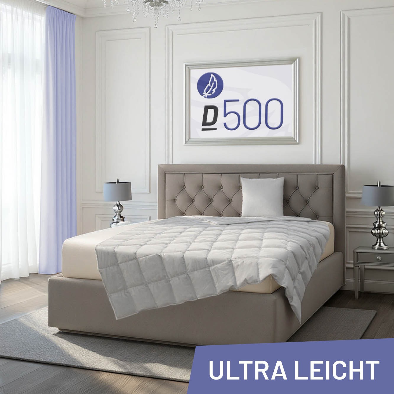 Schlafstil Gänsedaunenbettdecke "D500" extraleicht Füllung 90% Gänsedaunen, günstig online kaufen