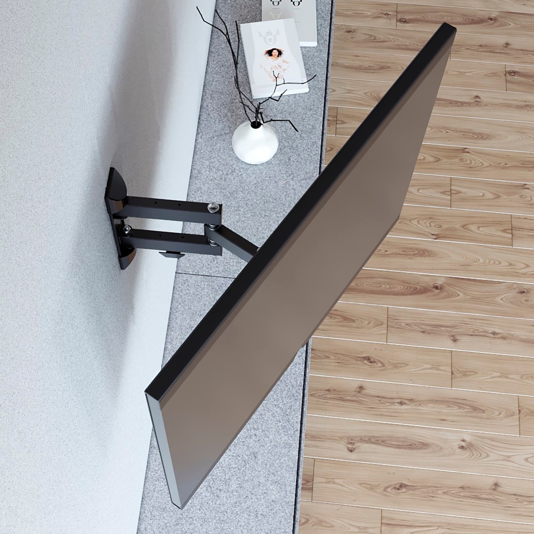Hama TV-Wandhalterung »Halterung, schwenkbar, neigbar, ausziehbar von 48 - 122 (19" - 48")«, bis 122 cm Zoll, max. 20 kg