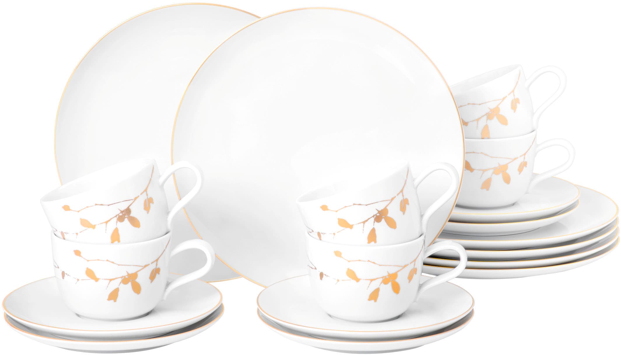 Seltmann Weiden Kaffeeservice "Geschirr-Set, 18 Teile, Liberty Golden Rose günstig online kaufen