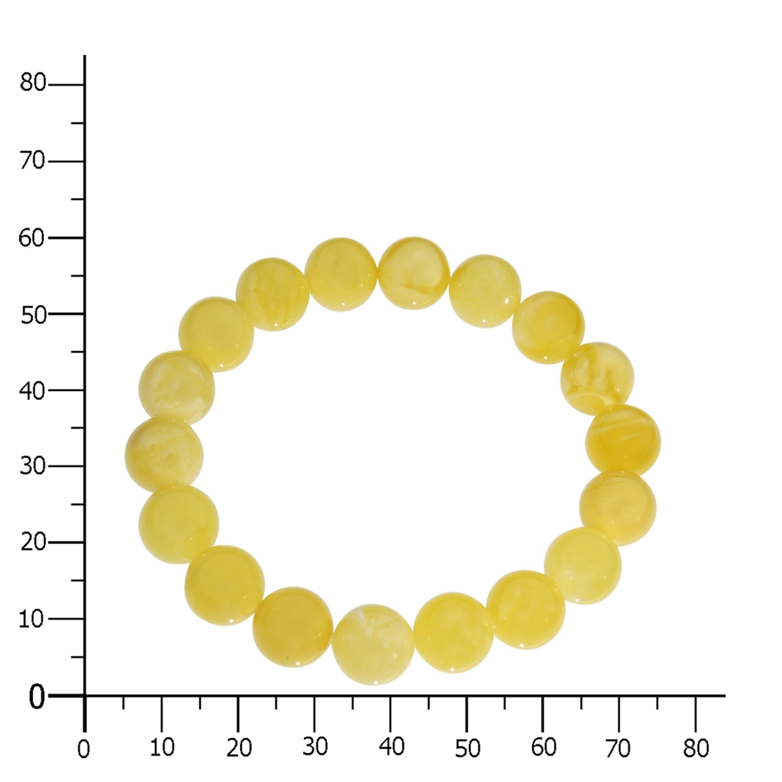 OSTSEE-SCHMUCK Armband »- Kugel 11 mm - Bernstein -,«