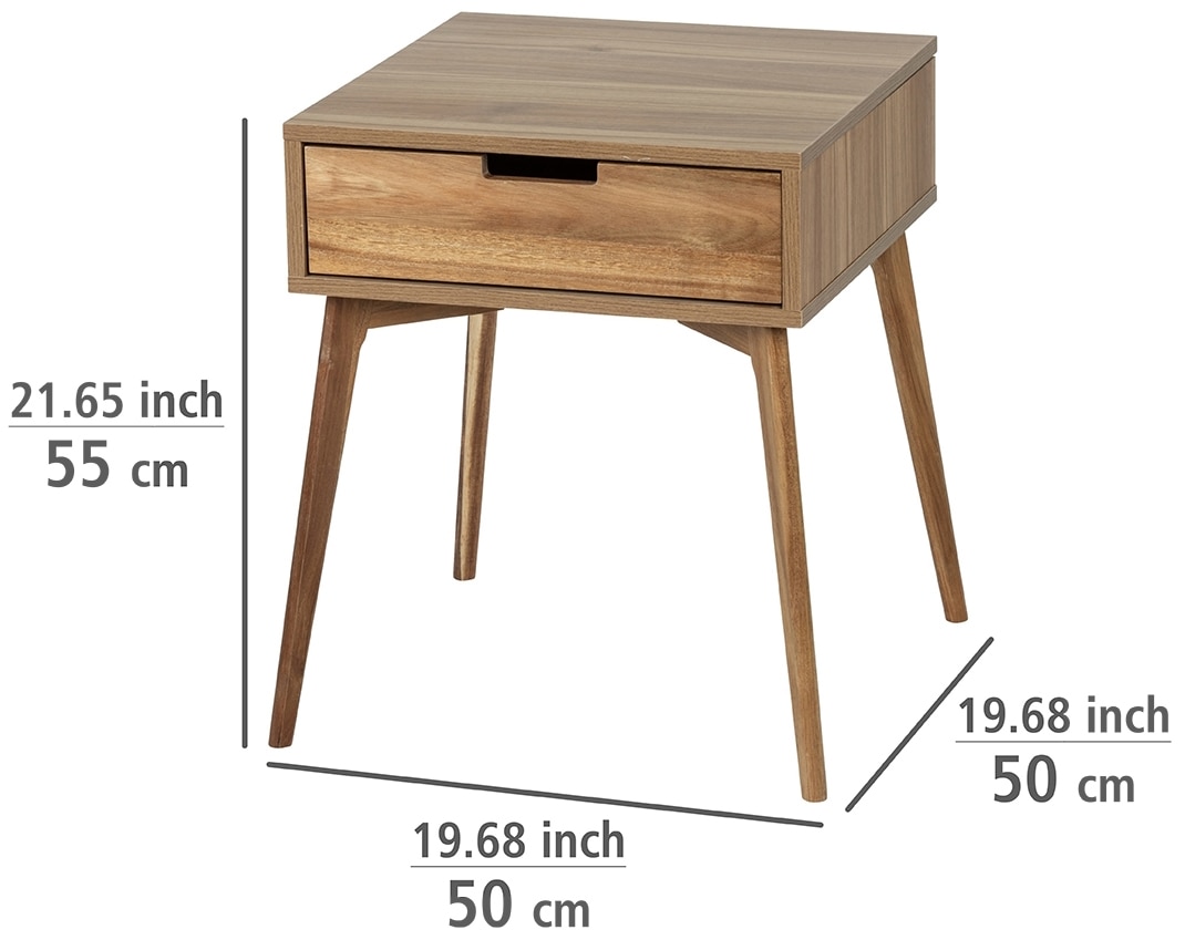 Beistelltisch cm, WENKO BxTxH: | »Acina«, BAUR Akazienholz kaufen 50x50x55 aus