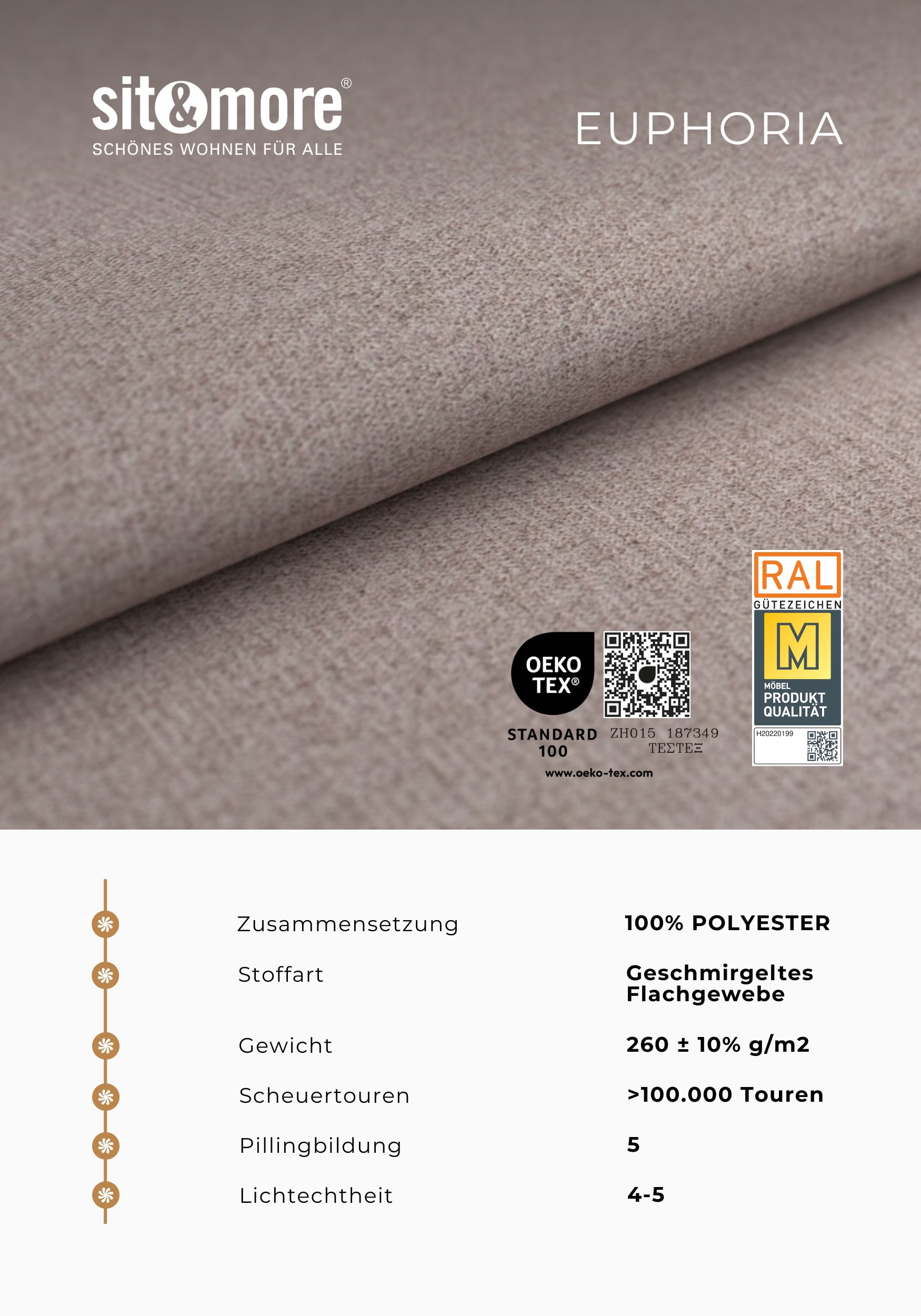 sit&more Wohnlandschaft »Cabrio U-Form, B: 359 cm, mit Sitztiefen-, Arm- & Kopfteilverstellung« 3 Nierenkissen, Federkern, optional Bettfunktion und Stauraum