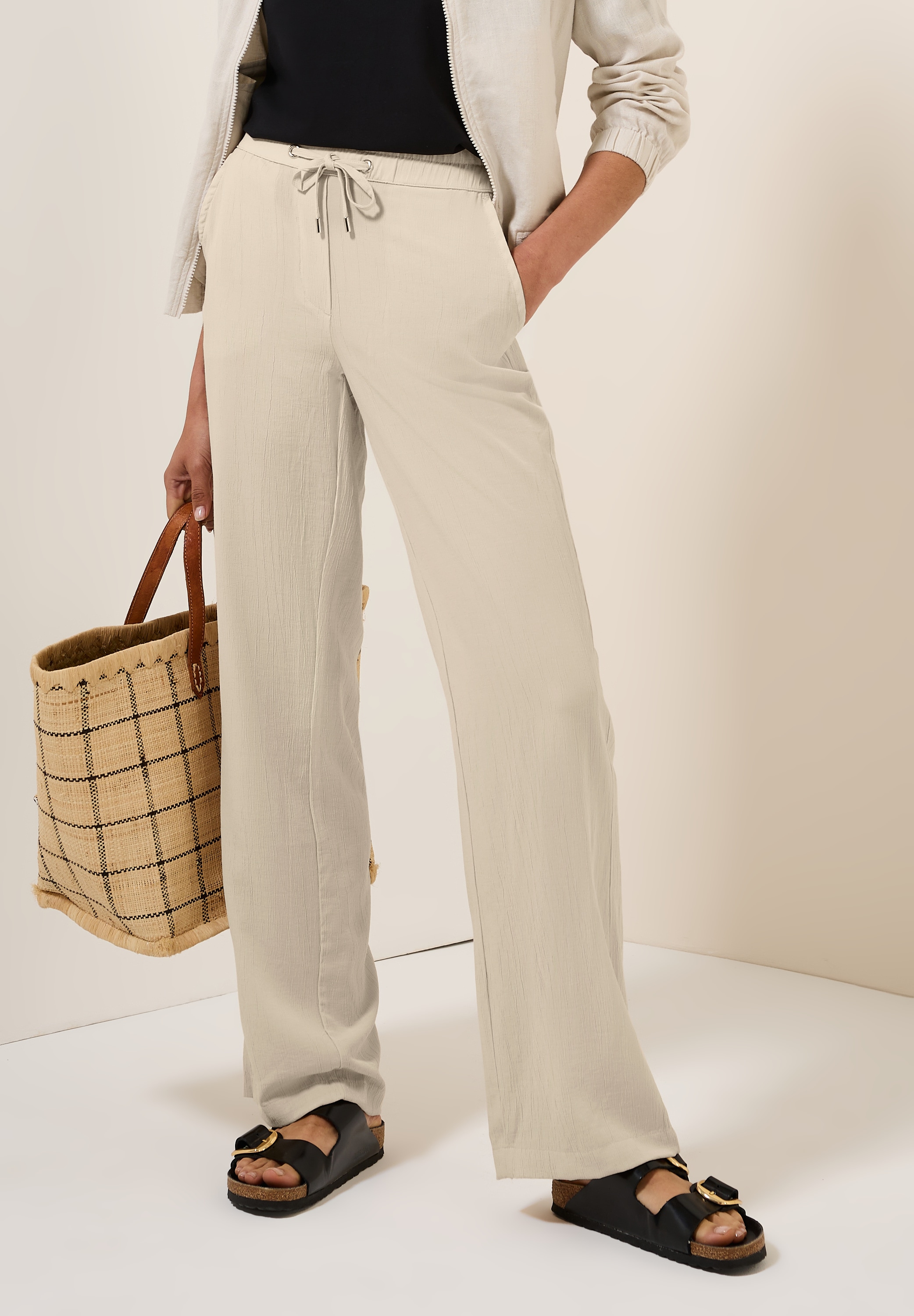 Cecil Stoffhose "Style Neele", Sommerhose mit elastischem Bund und Tunnelzu günstig online kaufen