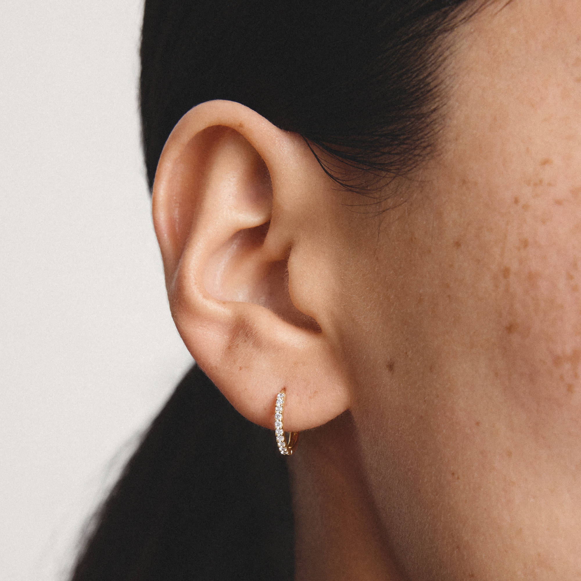 THOMAS SABO Paar Creolen »gelbgoldfarben« mit Zirkonia (synth.)