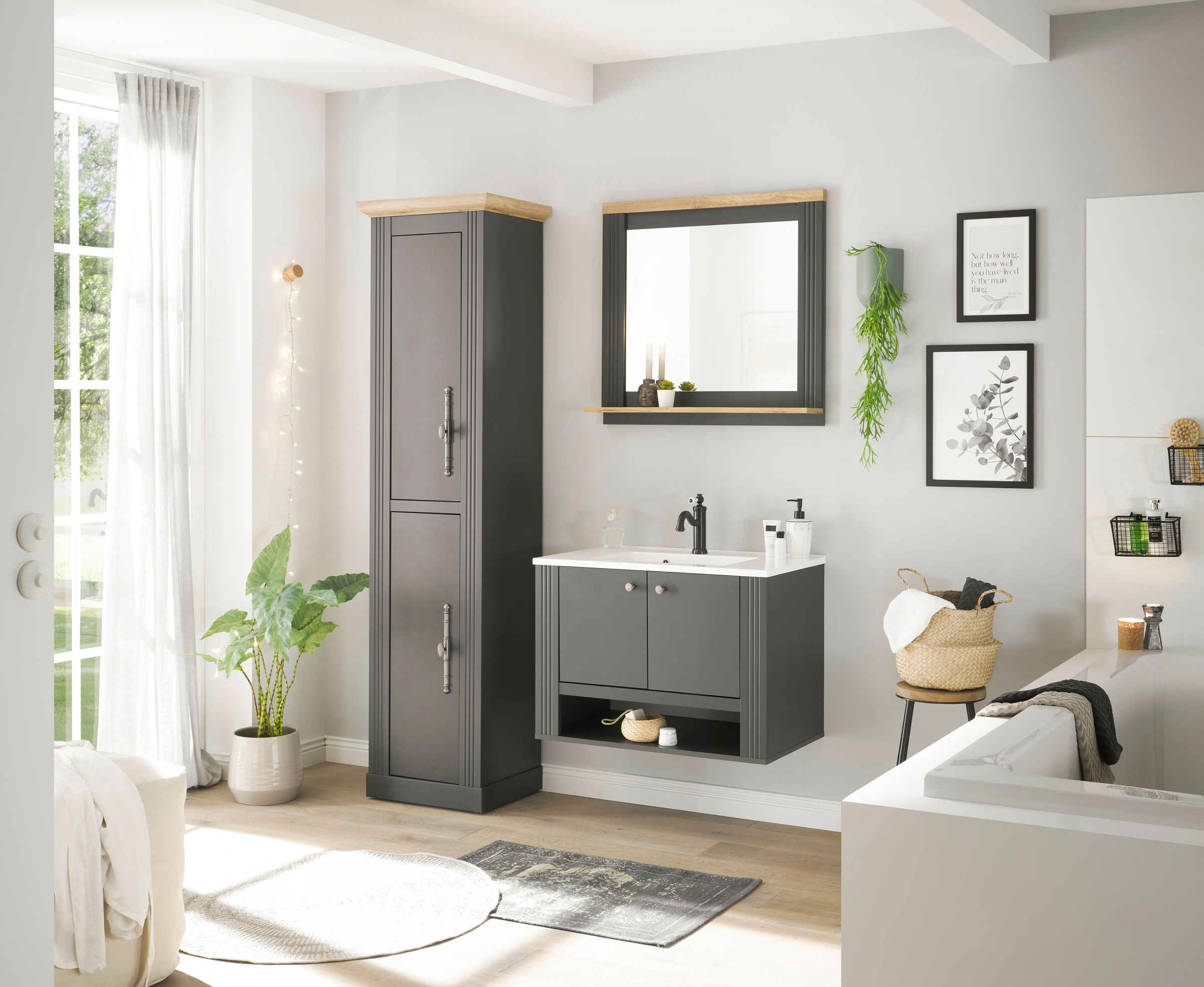 OTTO home Badmöbel-Set "WESTMINSTER, Bad im Landhausstil, 3-teiliges Badezi günstig online kaufen