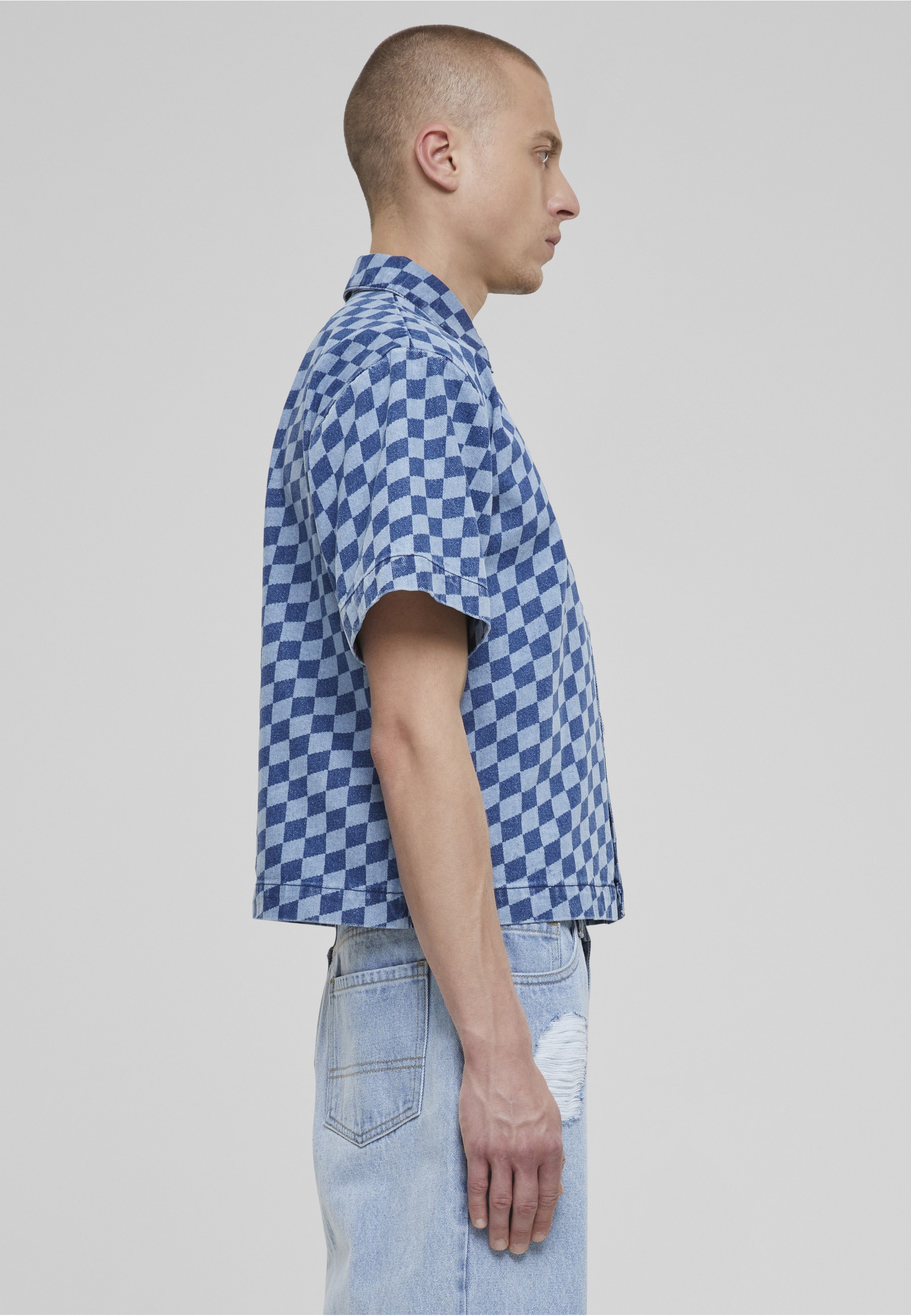 URBAN CLASSICS Flanellhemd »Urban Classics Laser Check Printed Boxy Shirt« 1 Stk.