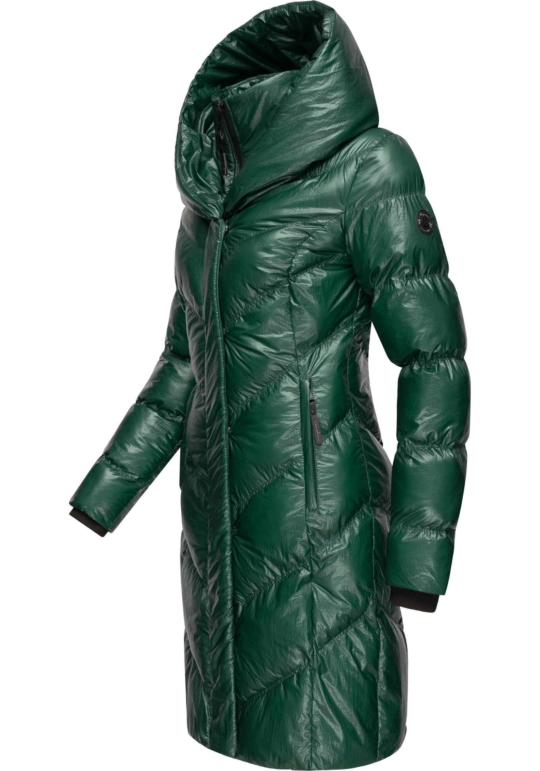 Ragwear Kurzmantel »Natalka Bling«, Damen Wintermantel in schimmernder Optik
