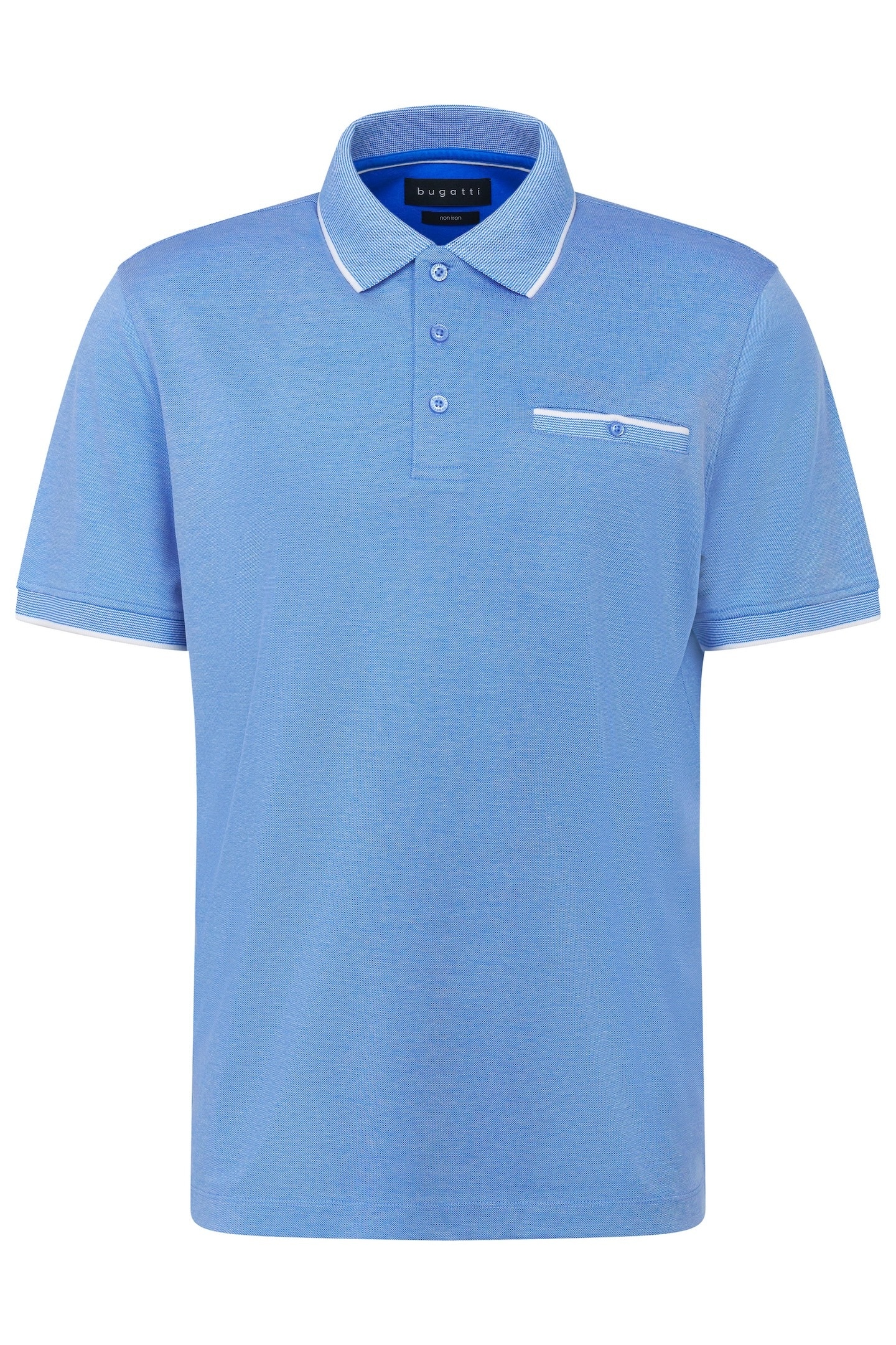 bugatti Poloshirt, mit dezenten Kontraststreifen