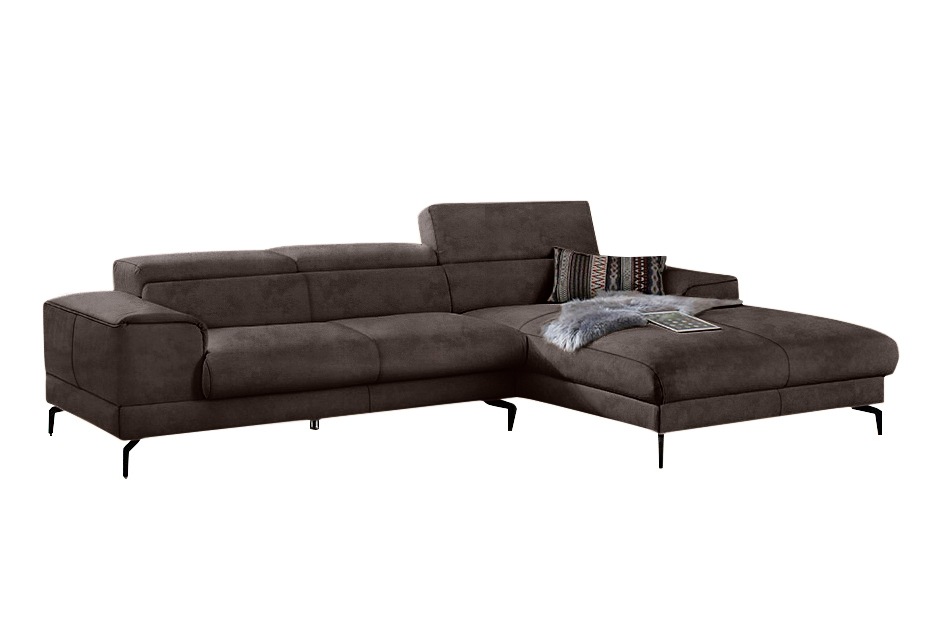 W.SCHILLIG Ecksofa »piedroo, Designsofa mit tollem Sitzkomfort, L-Form«, Kopfteilverstellung, wahlweise mit Sitztiefenverstellung, Breite 303cm
