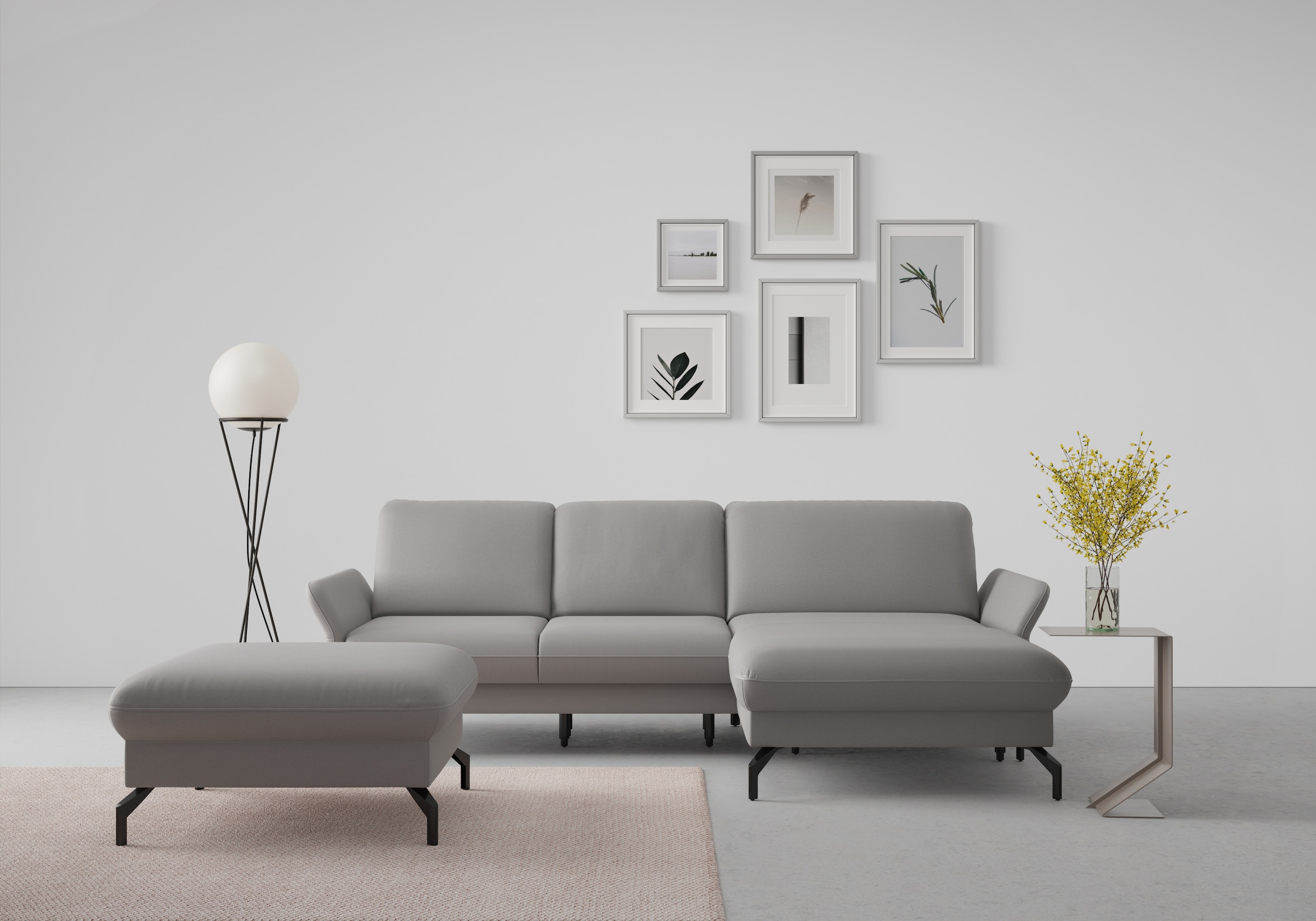 sit&more Ecksofa "Fashion L-Form" wahlweise mit Kopfteilverstellung und Vorziehsitz, motorisch