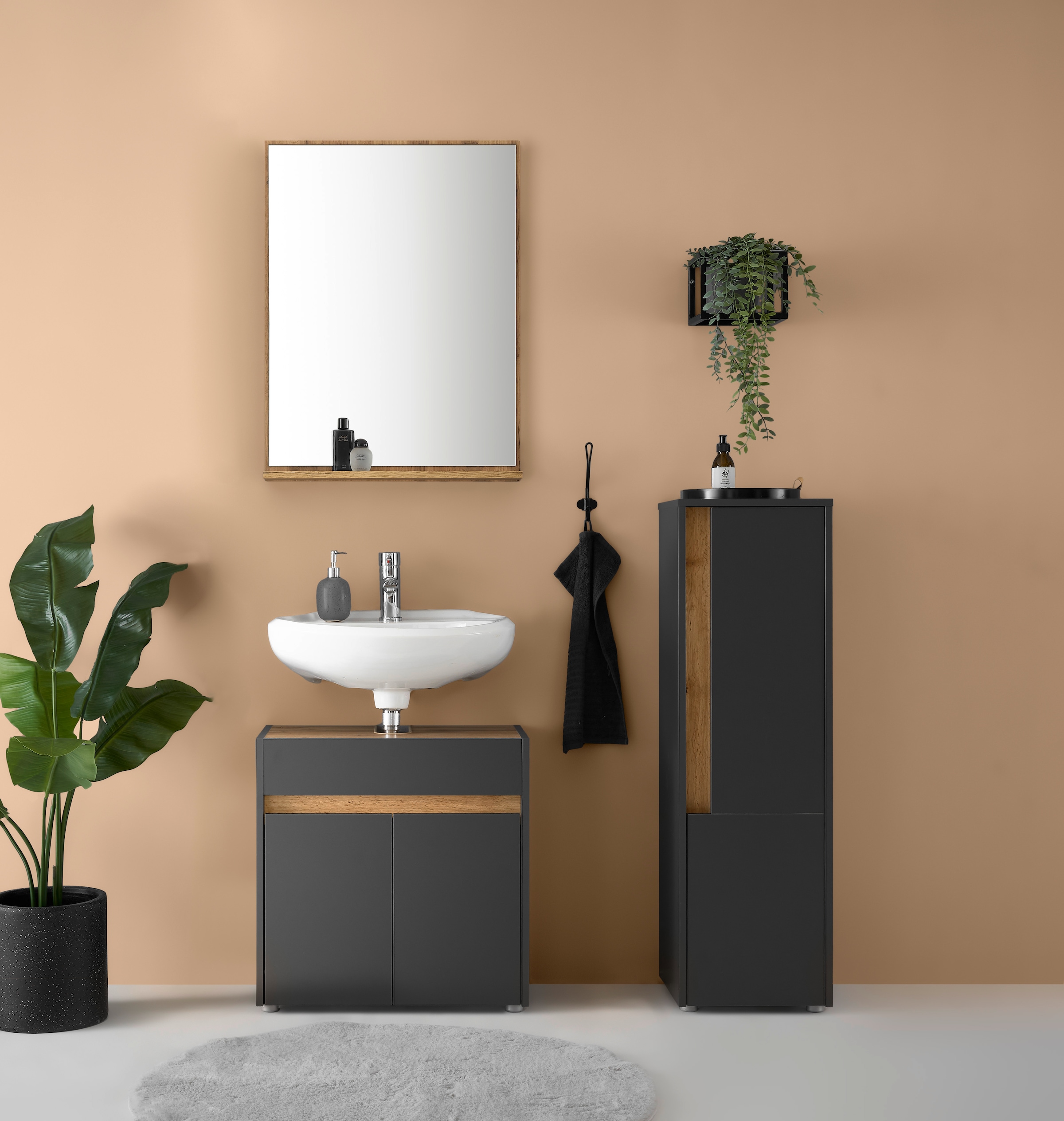 Home affaire Badmöbel-Set "CITY/ GIRON, Bad im zeitlosen Design, 3-teiliges günstig online kaufen