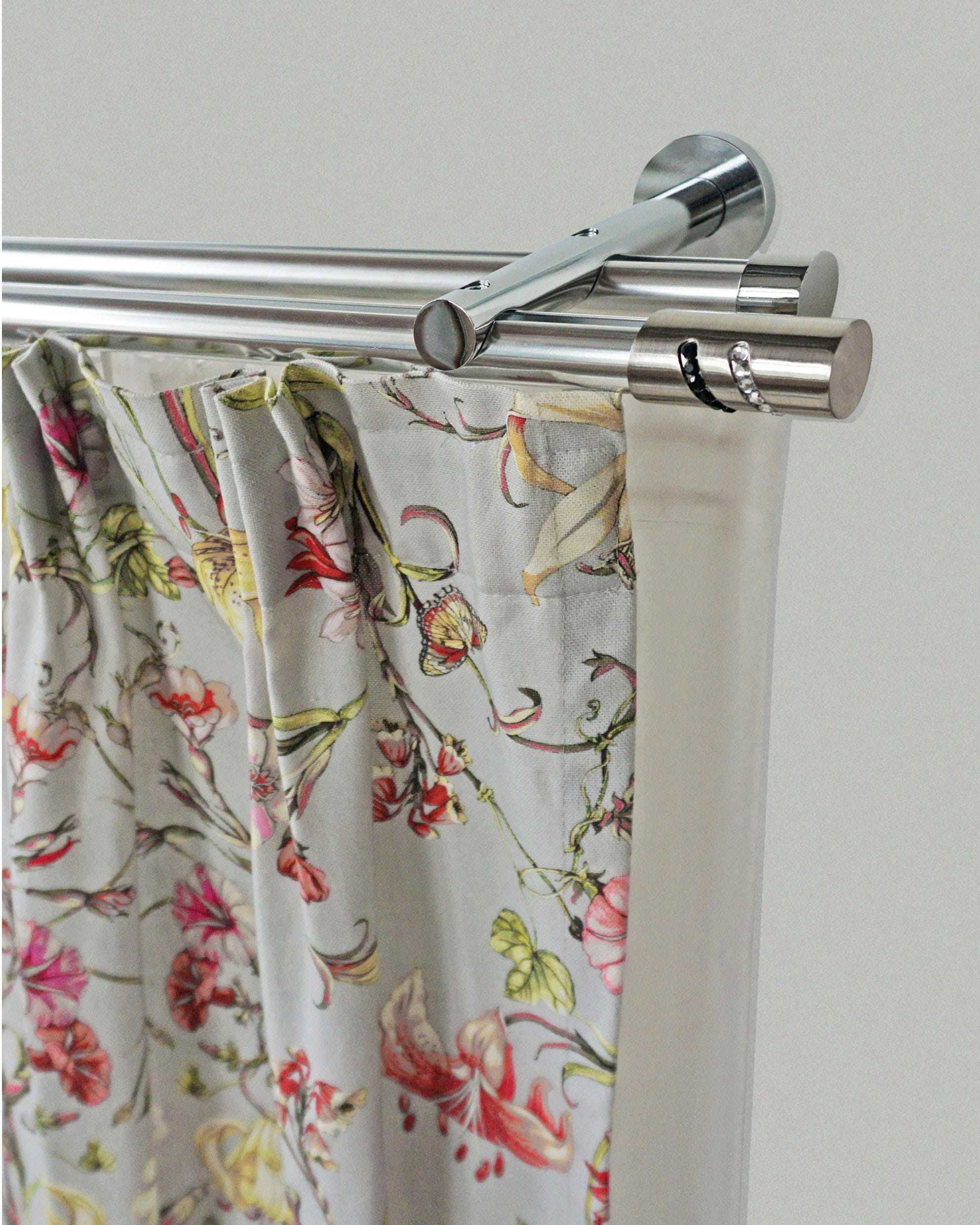 GARESA Gardinenstange "BOSTON" Ø 20 mm 2 läufig-läufig Wunschmaßlänge Vorha günstig online kaufen