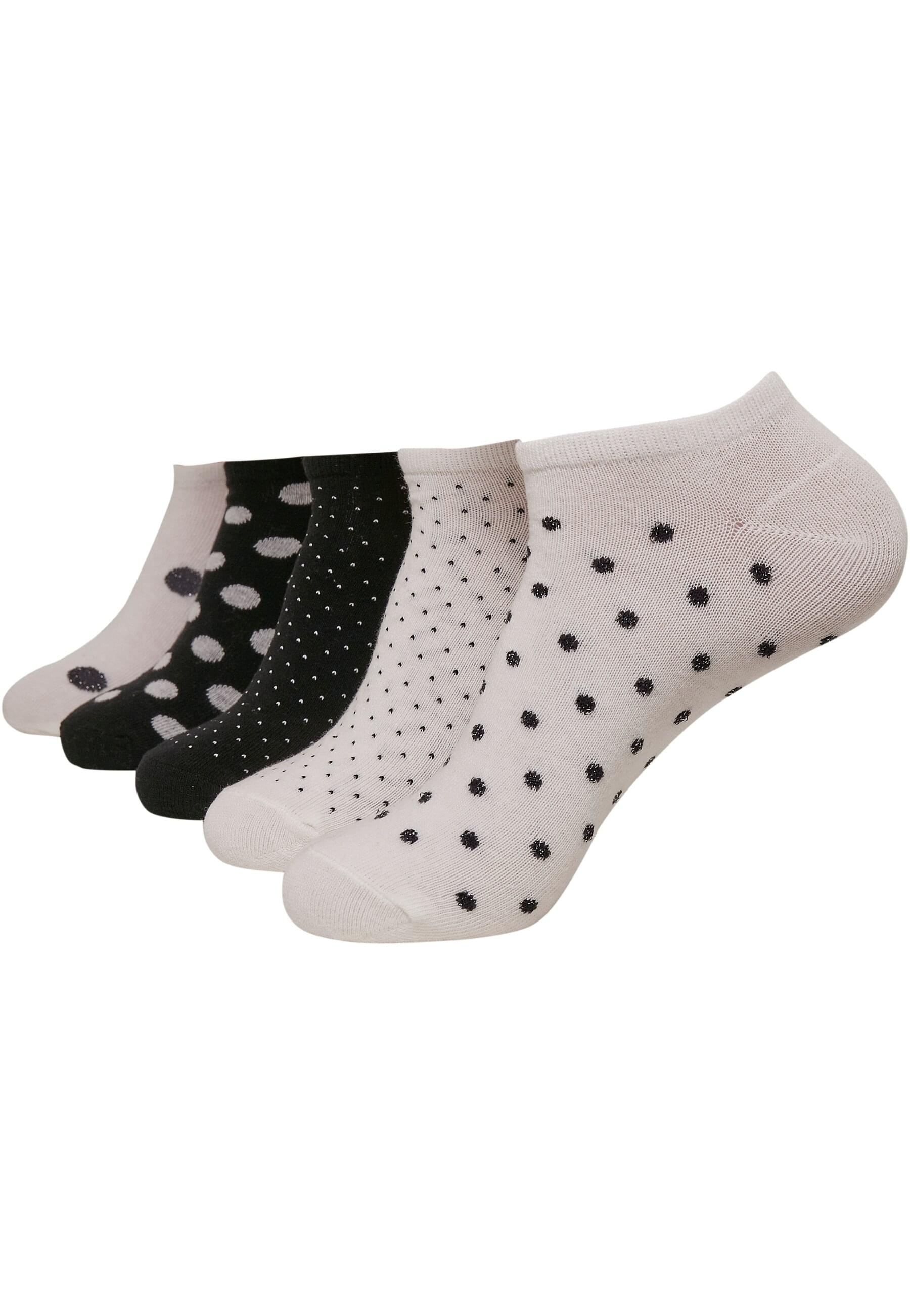 URBAN CLASSICS Basicsocken »Urban Classics Unisex No Show Socks Dots 5-Pack«, (1 Paar)