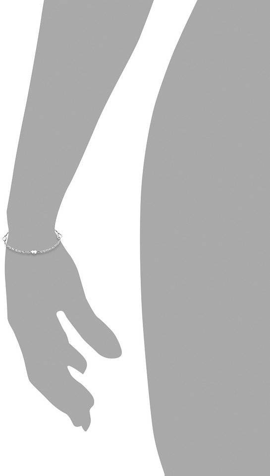 Armband AMOR "Herzen", silber (silberfarben), Armbänder, Damen, 19cm, Silber 925 (Sterlingsilber), Armband 4