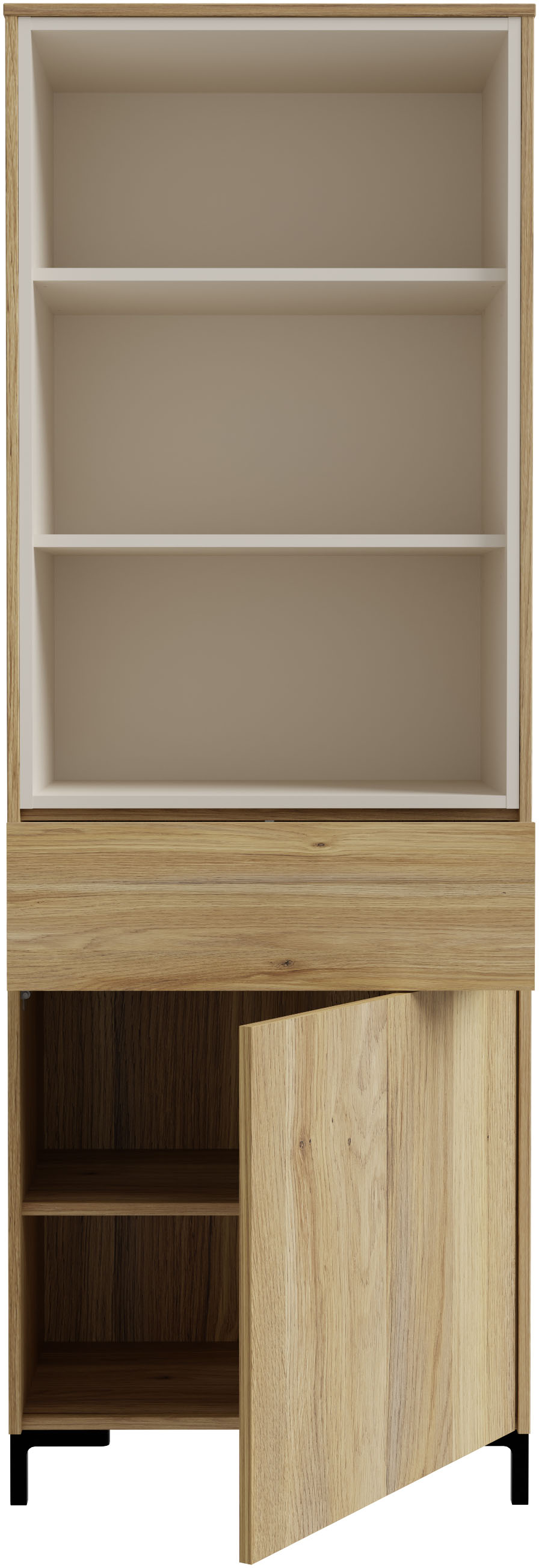 Thumbnail - FORTE Standregal "Galactique" Regal, Push-to-Open, Stauraum, grifflos