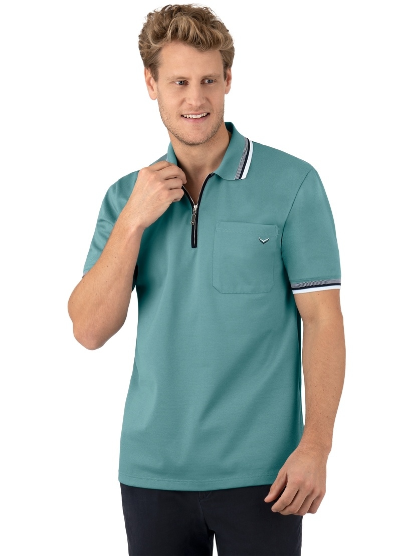 Trigema Poloshirt mit bestellen Poloshirt BAUR »TRIGEMA | Reißverschluss« ▷