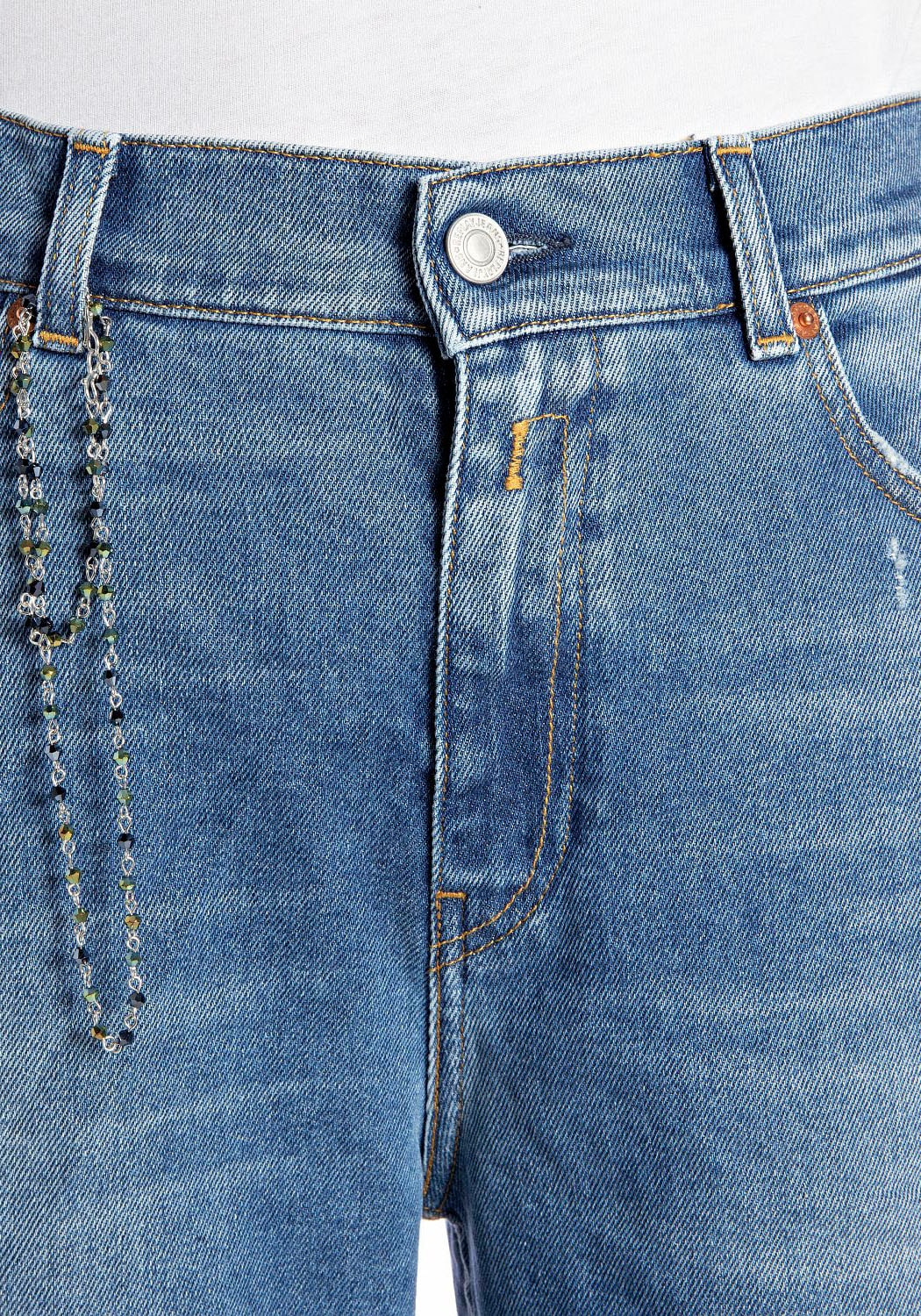 Replay Straight-Jeans »KILEY«, Look Used mit | bestellen Kettendetail im BAUR