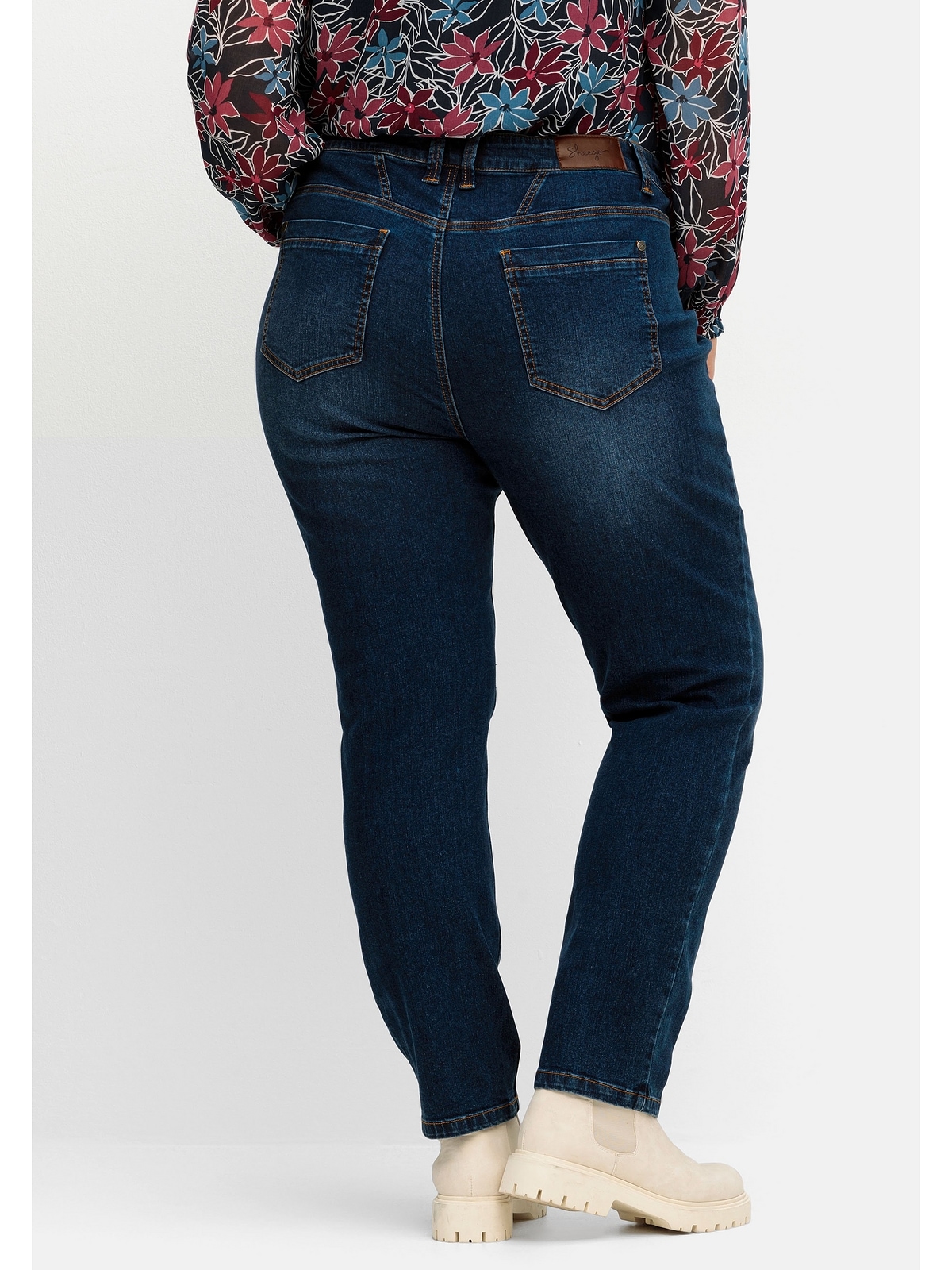 PIA, aus Sheego | Größen«, elastischem BAUR »Große Stretch-Jeans online Denim bestellen