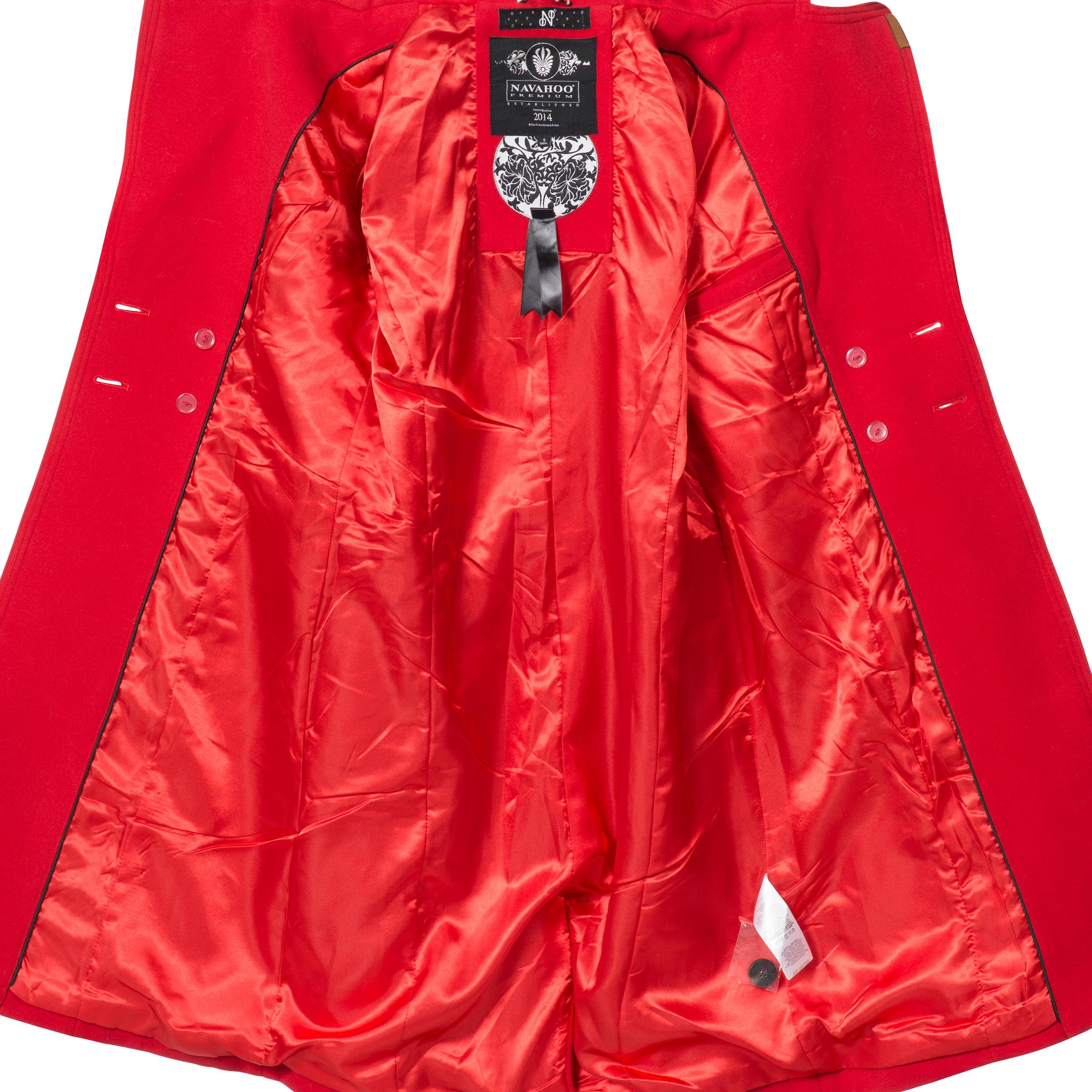 Navahoo Wintermantel »Wooly«, edler Damen Trenchcoat in Wollmantel-Optik