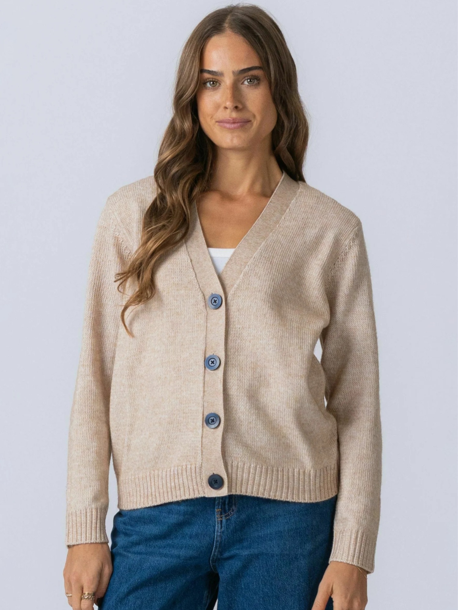 TeeShoppen Cardigan "TEESHOPPEN Cardigan Knitted Cardigan"