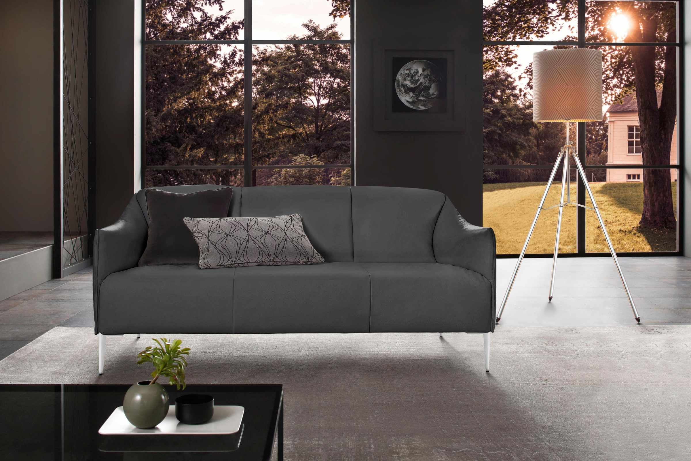 W.SCHILLIG 2,5-Sitzer »sally«, mit Metallfüßen in Chrom glänzend, Breite 174 cm