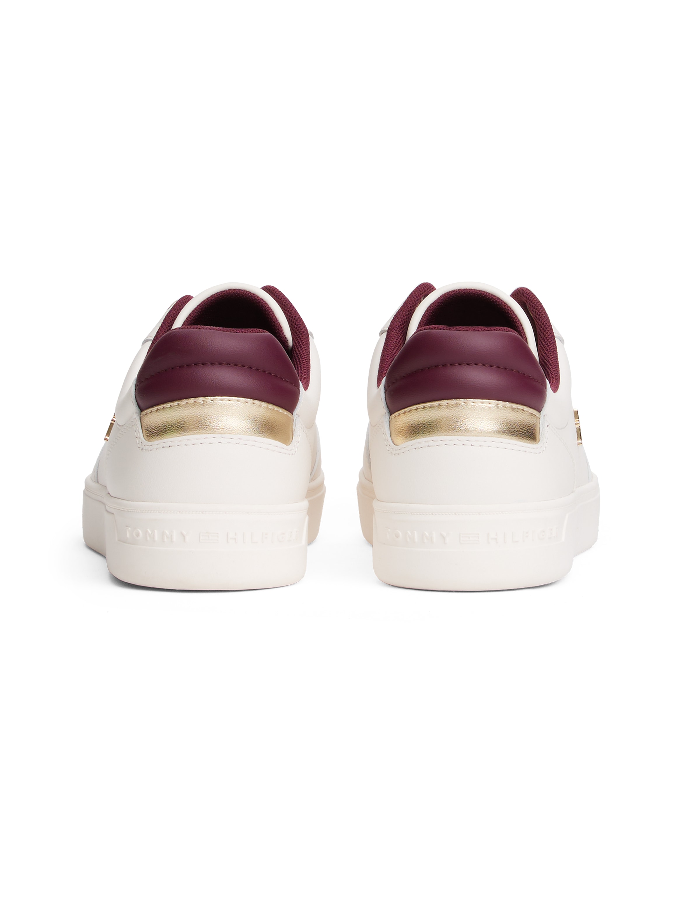 Tommy Hilfiger Plateausneaker »ESSENTIAL ELEVATED COURT SNEAKER«, Freizeitschuh, Halbschuh, Schnürer mit Ziernähten und Kontrastbesatz
