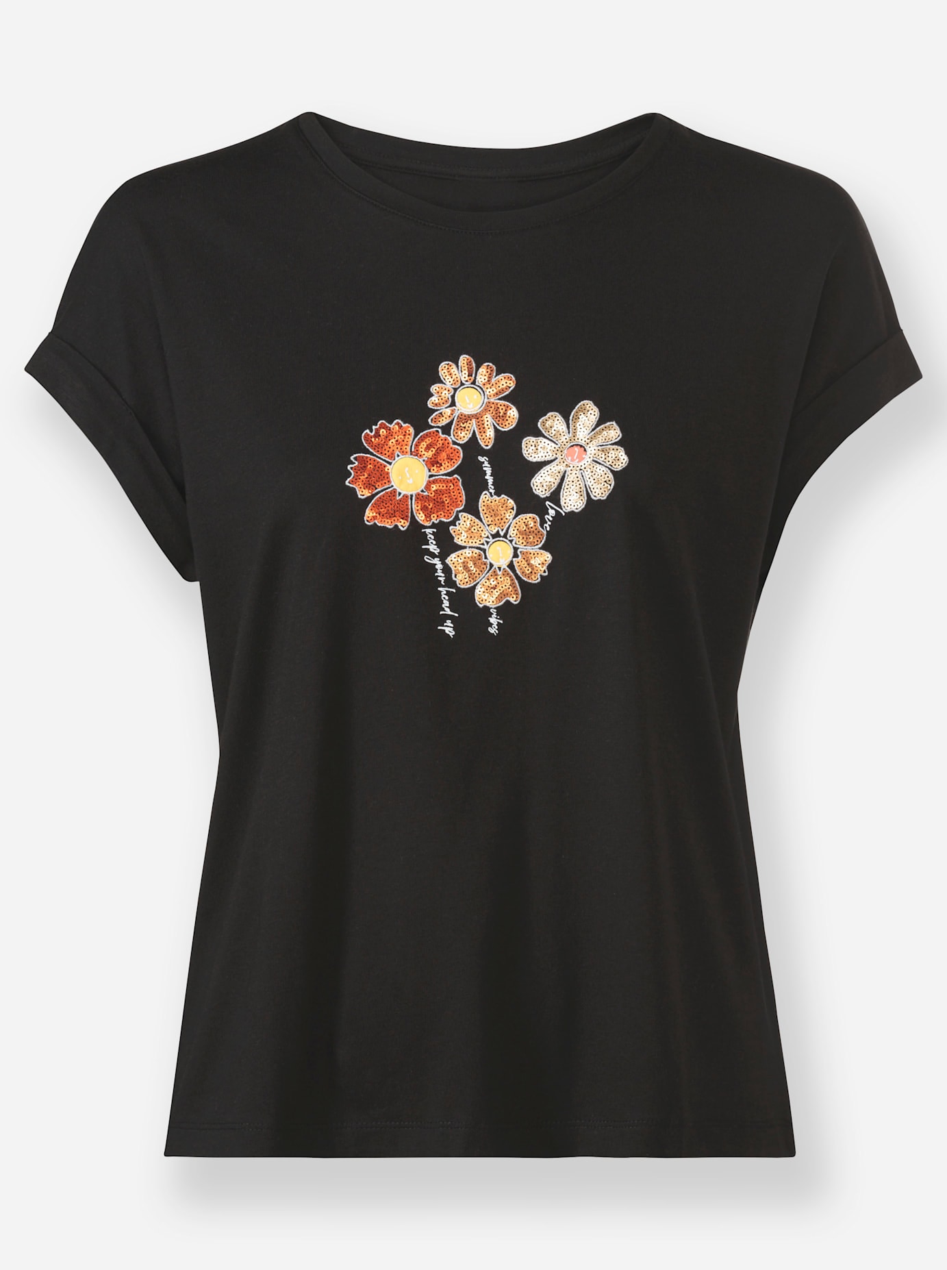 Inspirationen Rundhalsshirt »Rundhals-Shirt«, (1 tlg.)