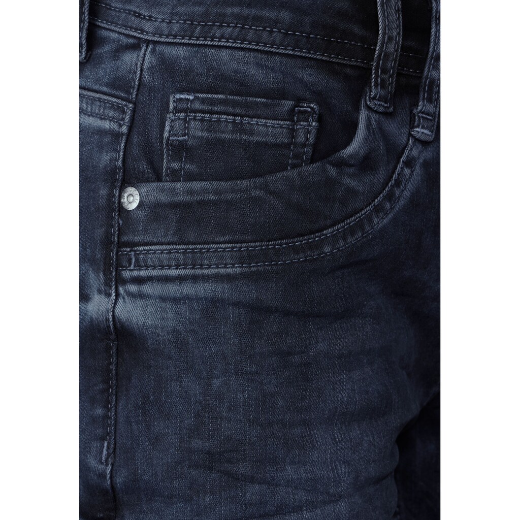 Cecil Slim-fit-Jeans, in dunkelblauer Waschung