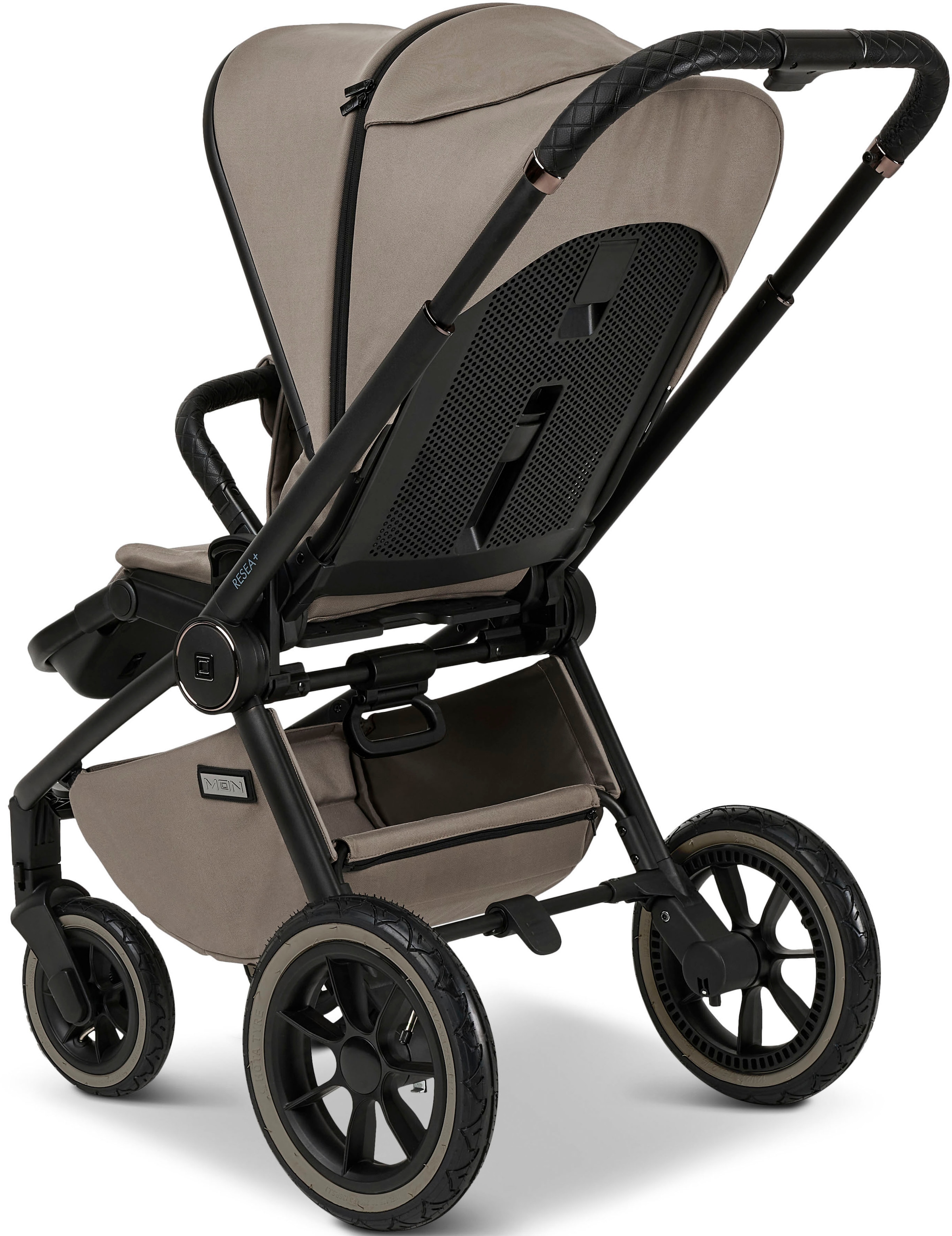 Moon Kombi-Kinderwagen »Resea+, mud/black matt«, mit Luftreifen