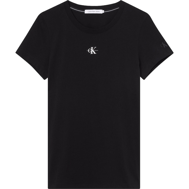 Calvin Klein Jeans T-Shirt »MICRO MONOLOGO SLIM FIT TEE«, mit  Rundhalsausschnitt online kaufen | BAUR