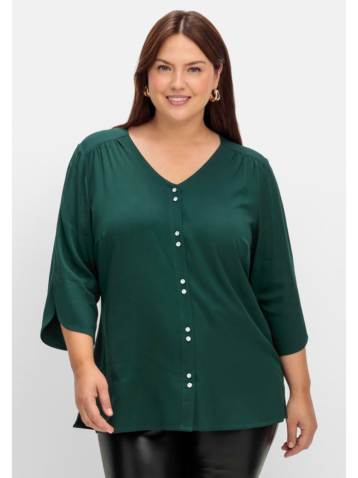 Sheego Shirtbluse »Große Größen«, kaufen mit | BAUR 3/4-Ärmeln