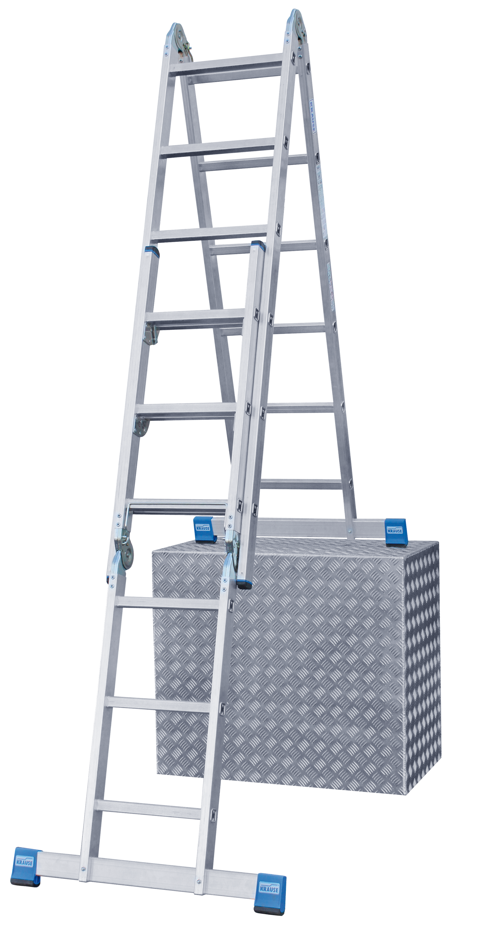 KRAUSE Gelenkleiter "Stabilo" Combileiter mit 2x3 und 2x6 Sprossen