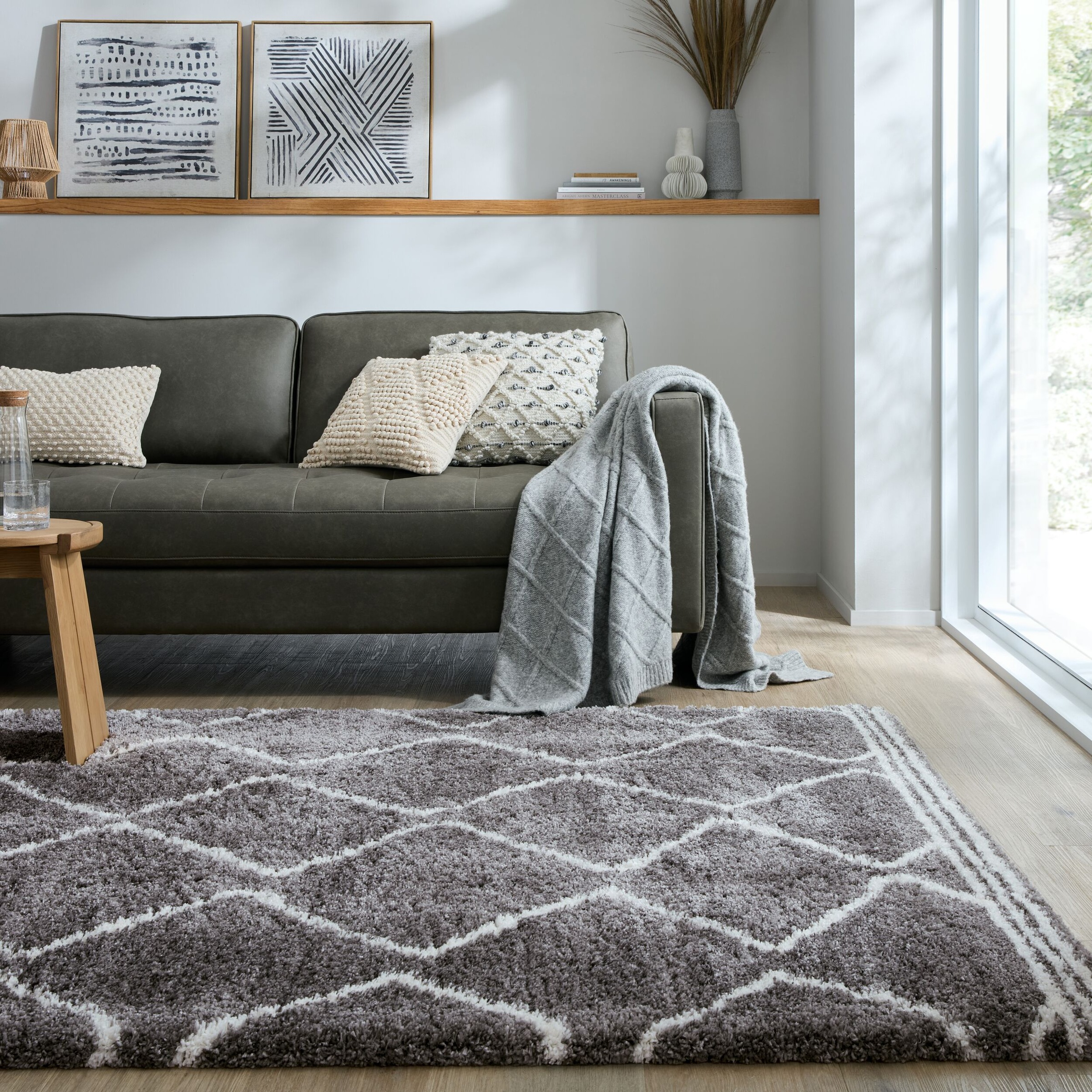 FLAIR RUGS Hochflor-Teppich "RIAD" rechteckig 40 mm Höhe Berber Muster günstig online kaufen