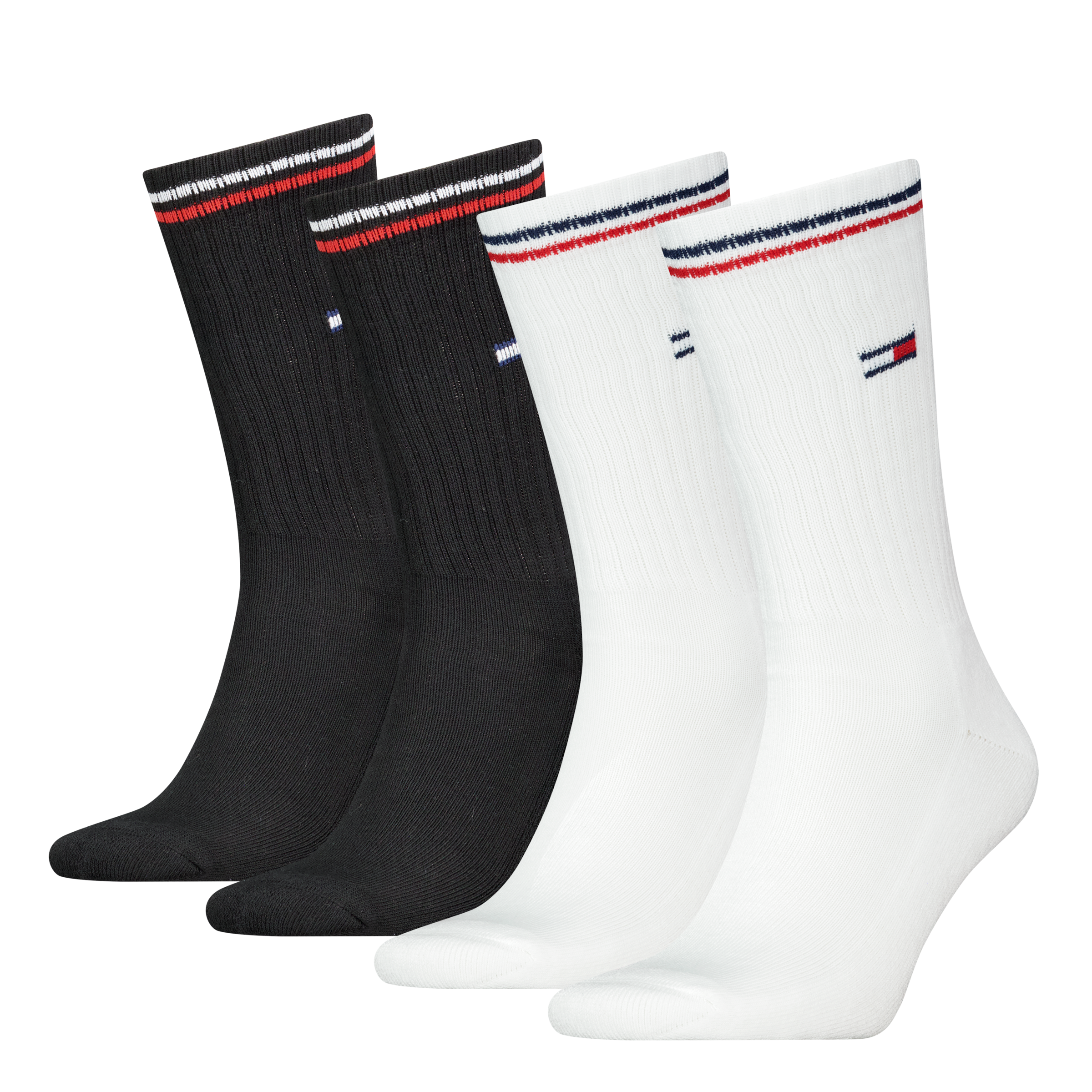 Tommy Hilfiger Socken "TH UNI TJ SOCK 4P ICONIC" Logo am Bündchen