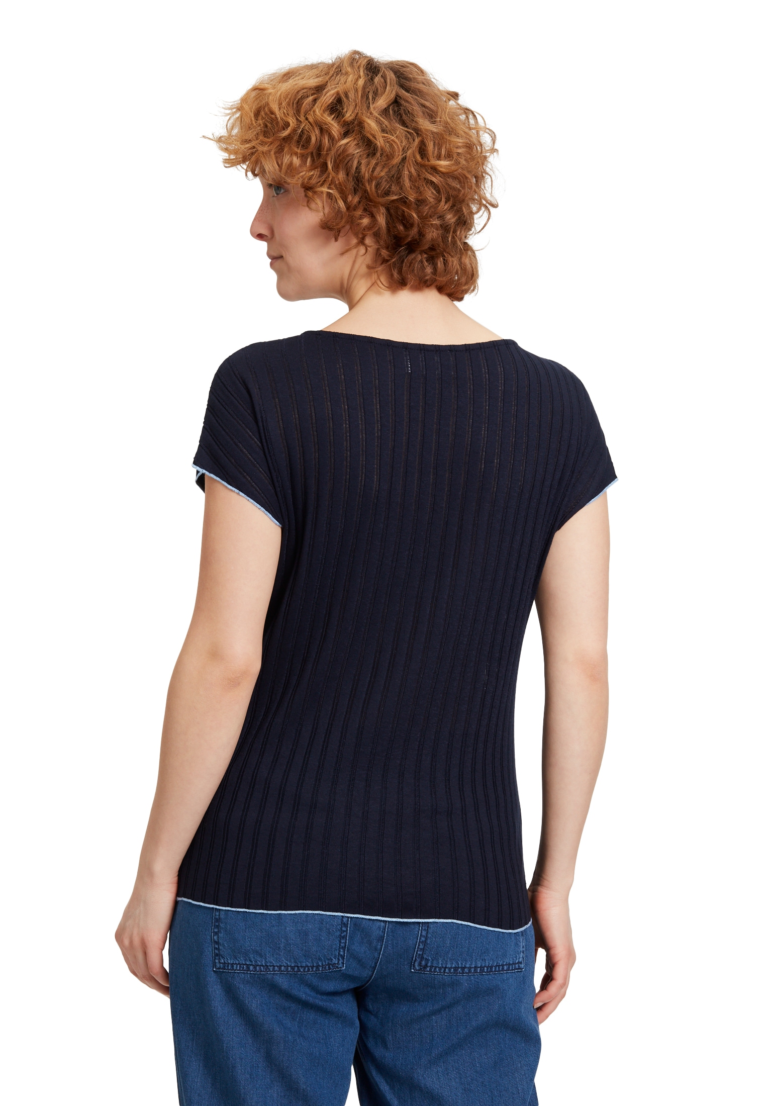 Cartoon Kurzarmshirt »Cartoon Damen Casual-Shirt mit Rippenstruktur«, (1 tlg.), Material