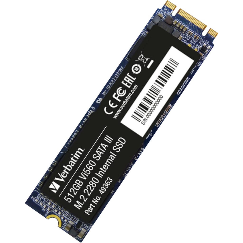 Verbatim interne SSD »Vi560 S3 M.2«, Anschluss M.2 (2880)-SATA