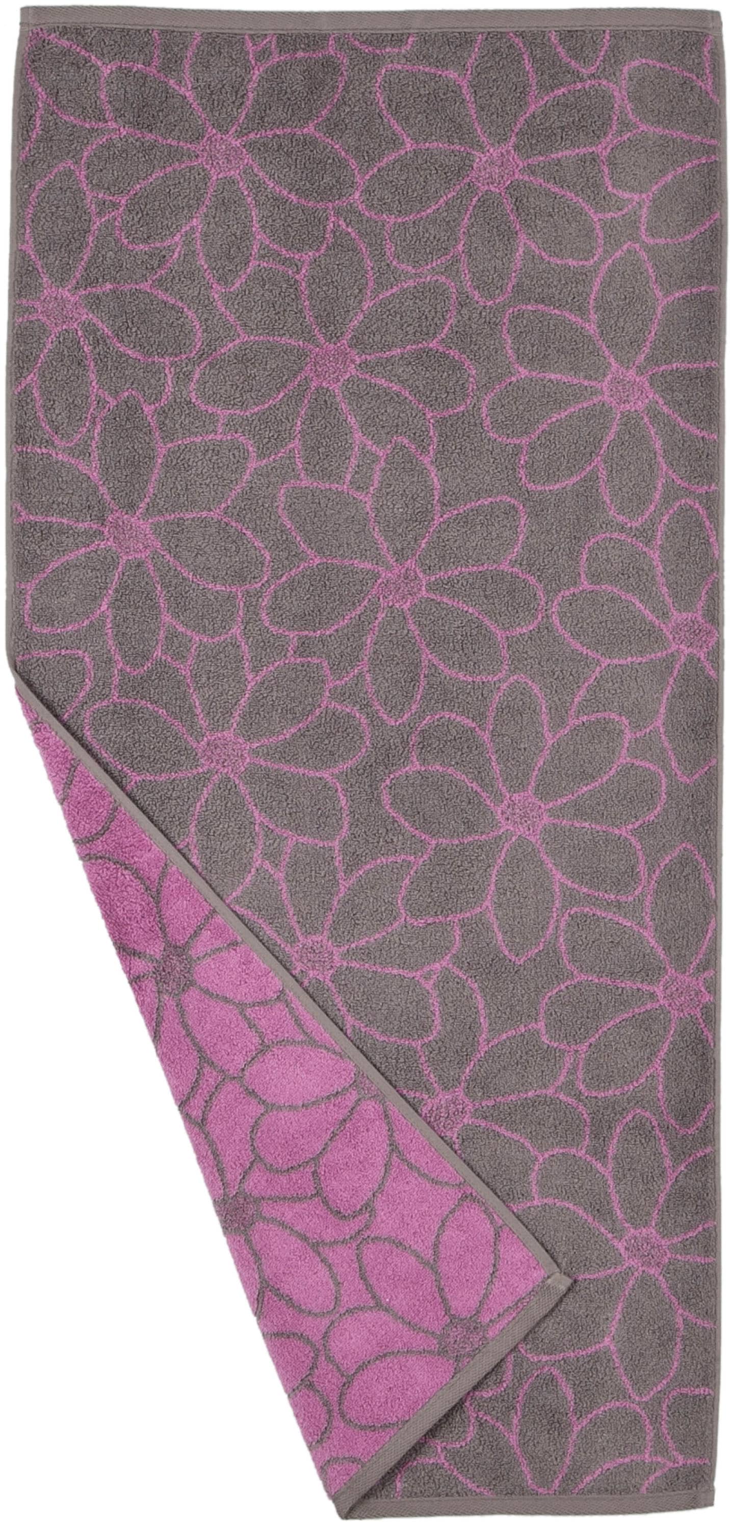 ROSS Badetuch »Blütenfond«, (1 St.), aus feinster Mako-Baumwolle