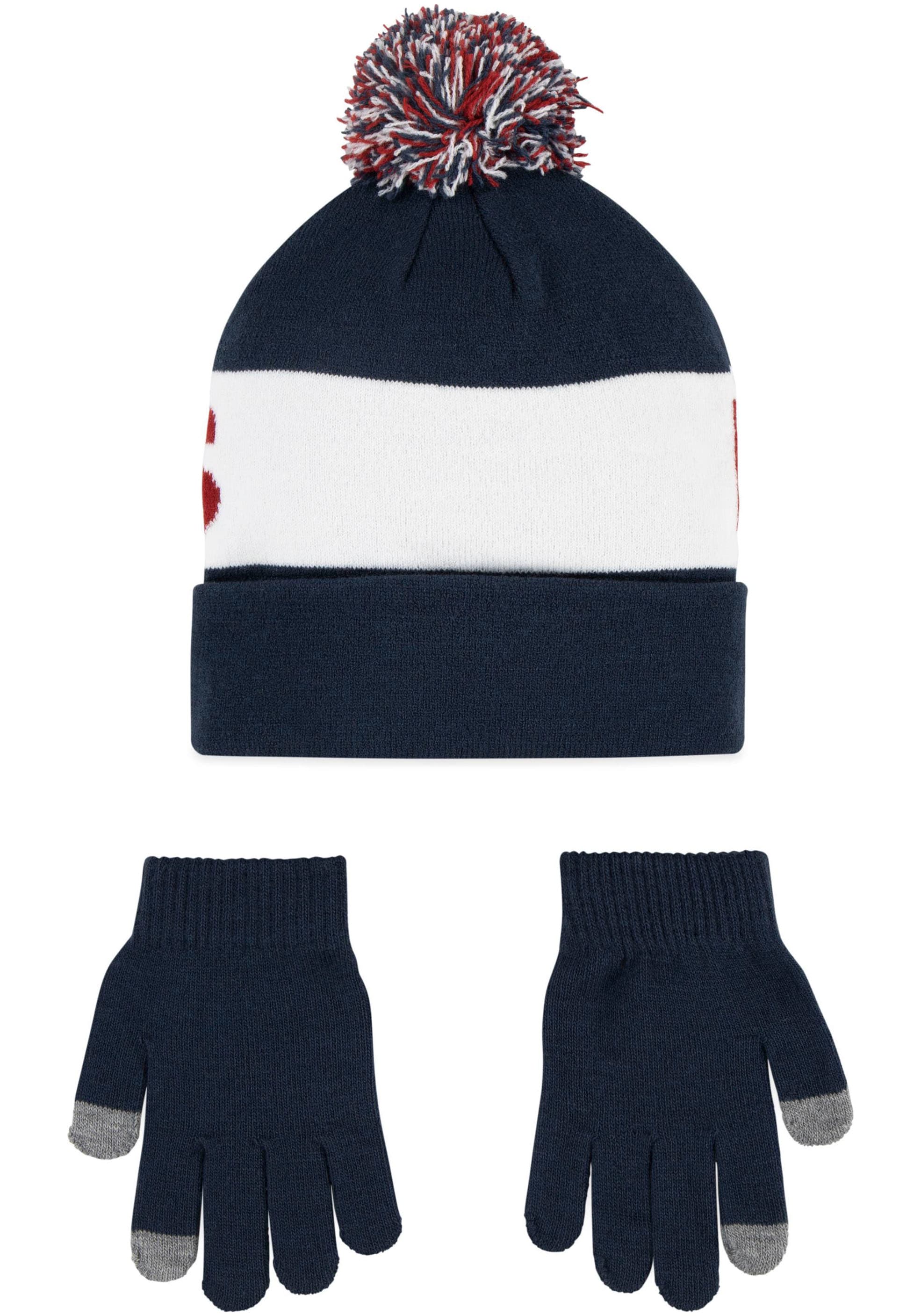 Levi's® Kids Bommelmütze, (Set), und Handschuh im Set